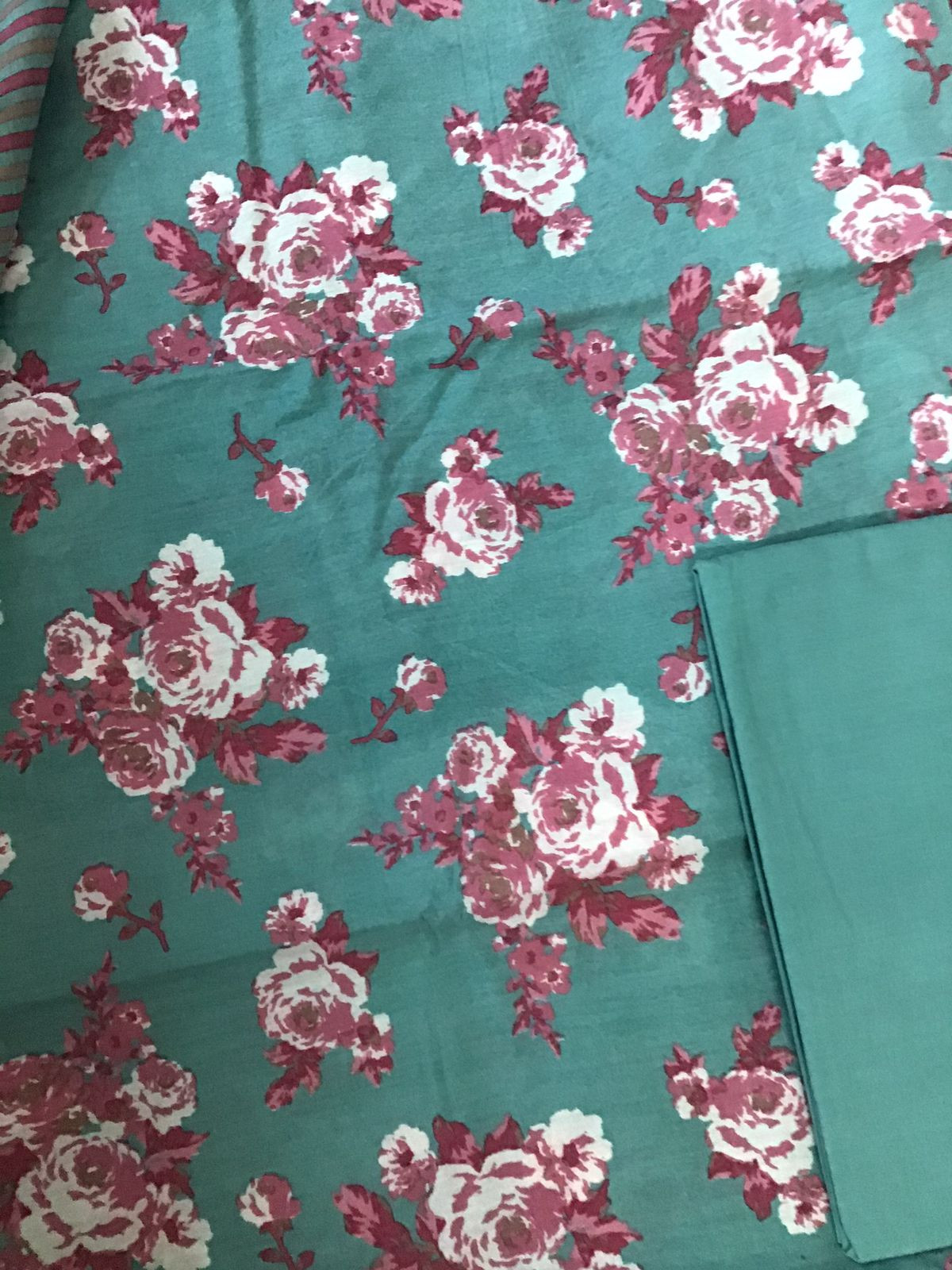 Soft Malai Chanderi Printed Suit - Green