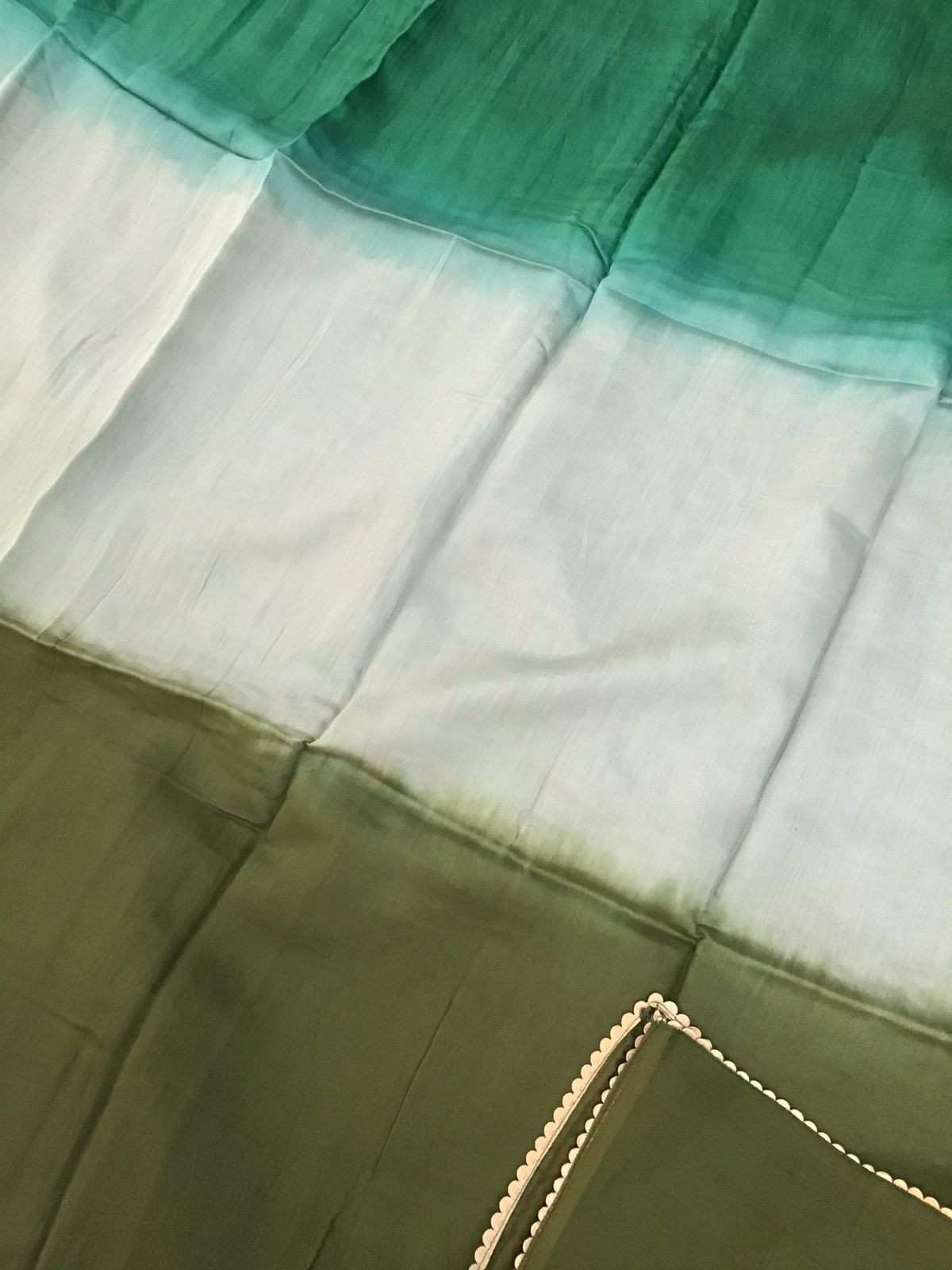 Soft Chanderi Embroidered Suit - Green