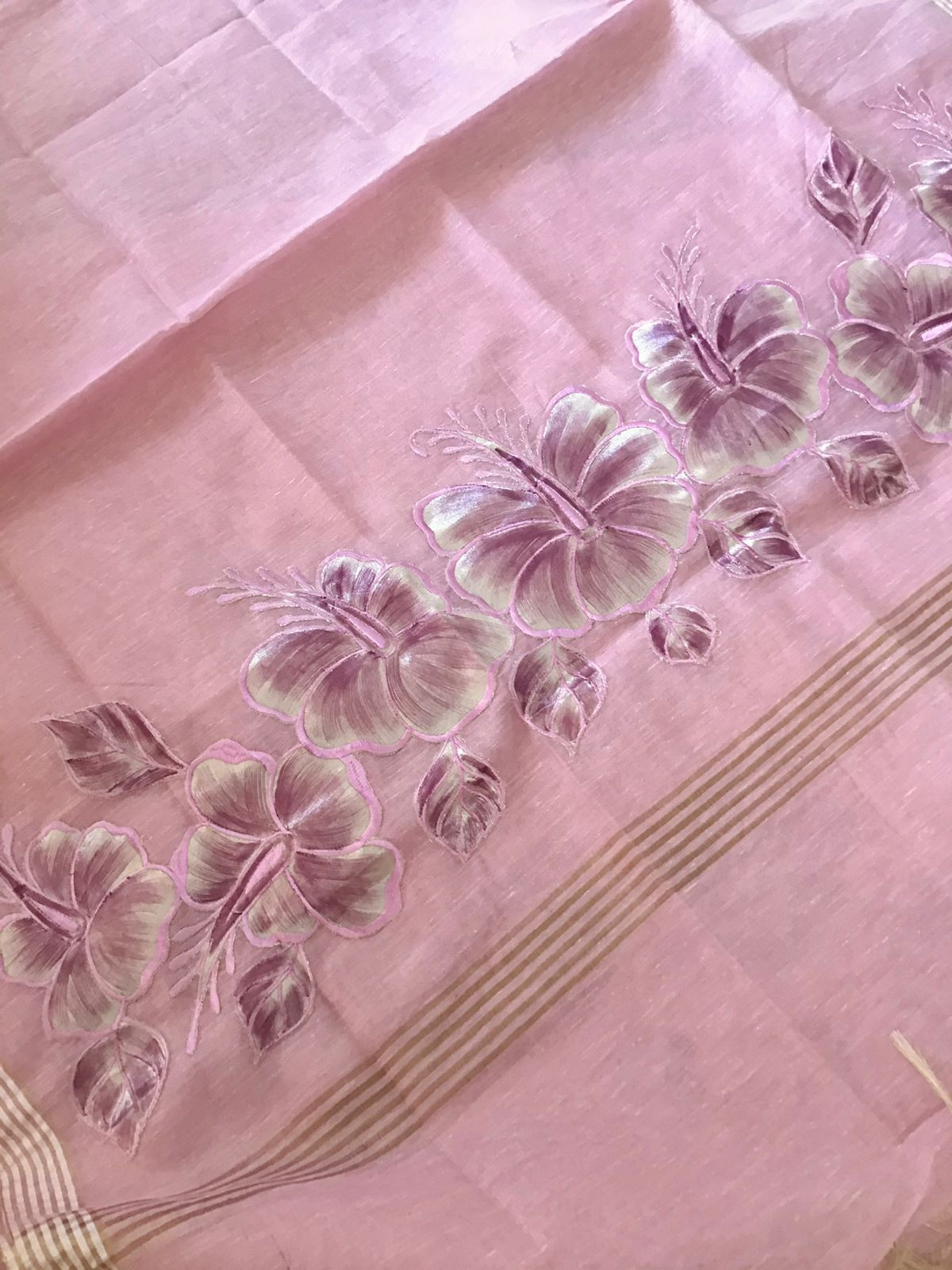 Soft Tissue Chanderi Embroidered Suit - Pink