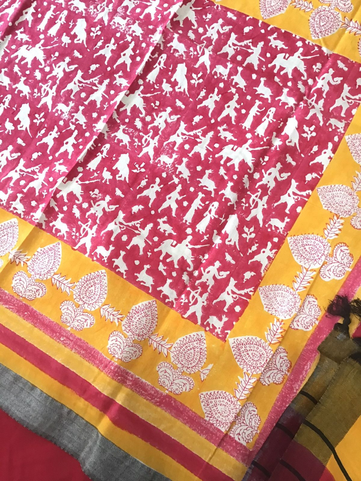 Pure Cotton Silk Printed Suit - Yellow