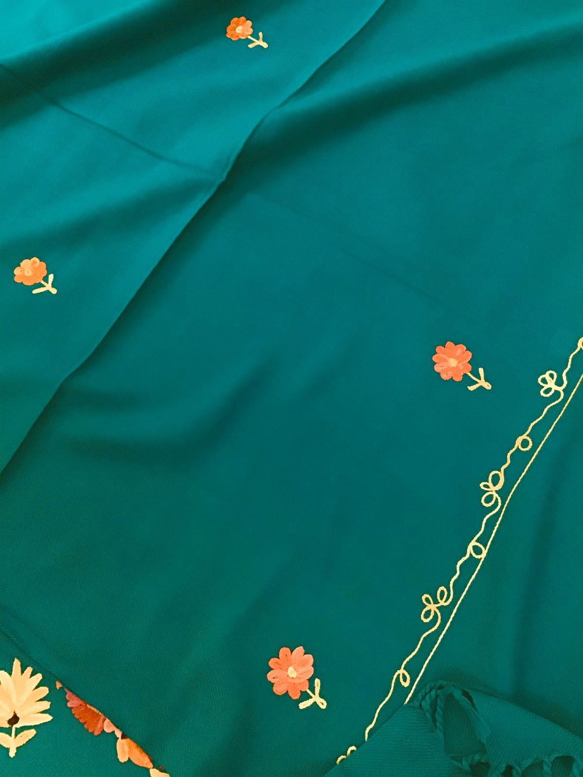 Soft Woollen Kashmiri Embroidered Suit - Green