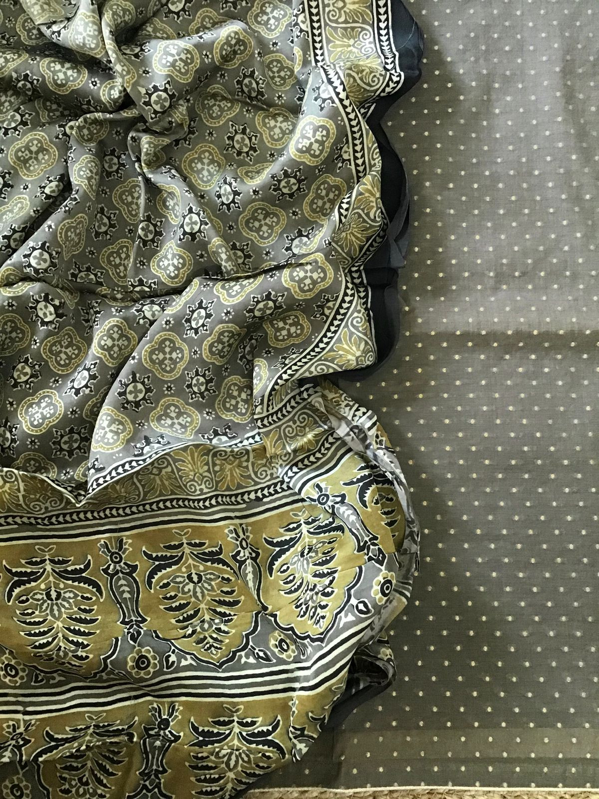 Pure Chanderi Banarasi Weaved Printed Suit - Green