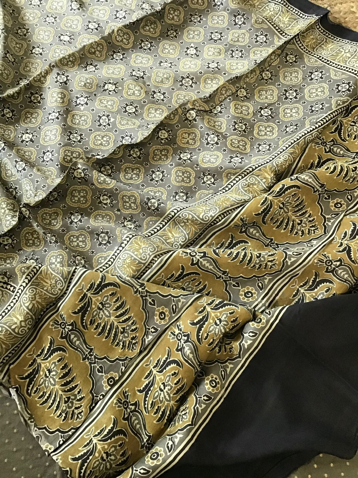 Pure Chanderi Banarasi Weaved Printed Suit - Green