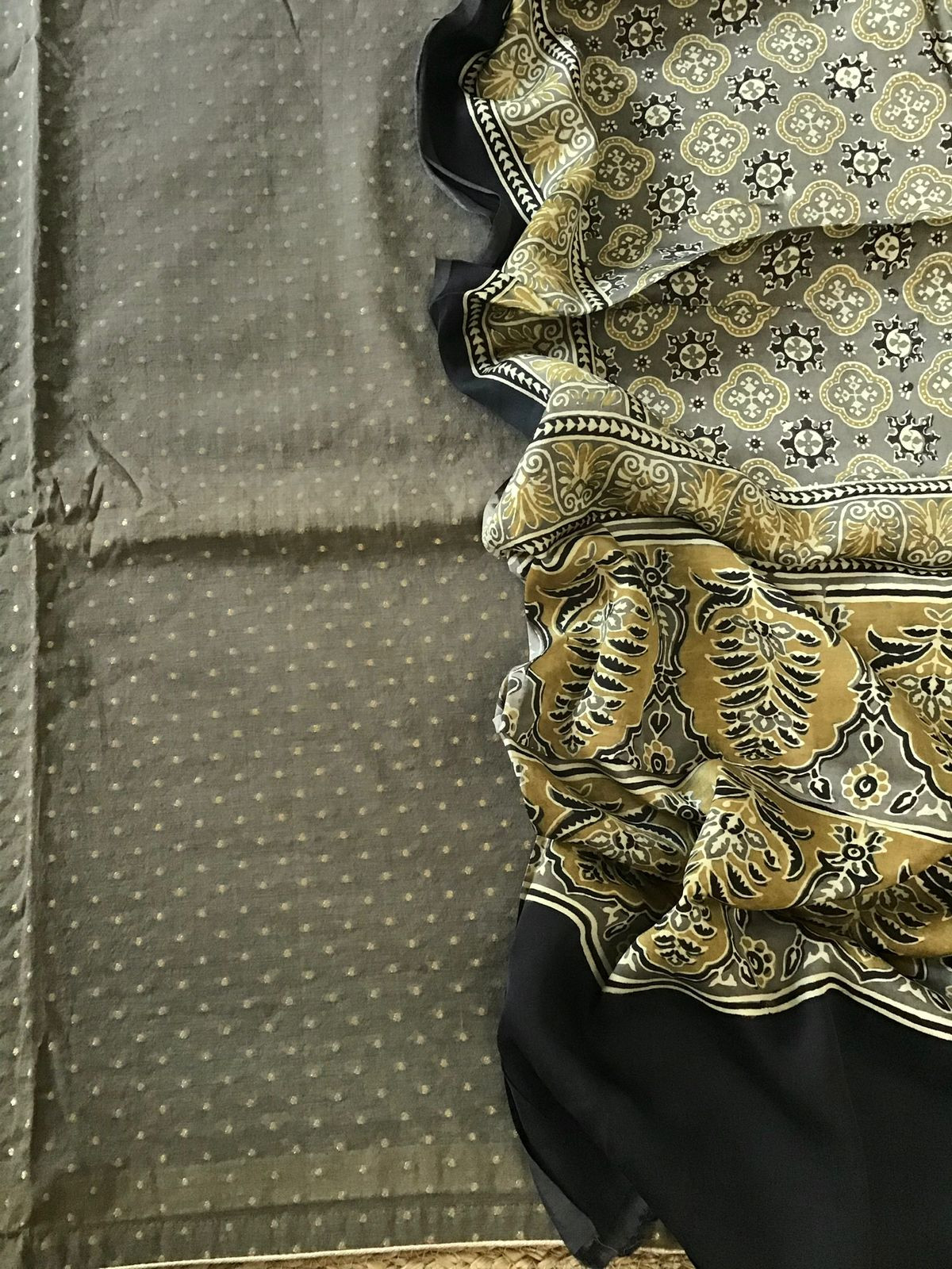 Pure Chanderi Banarasi Weaved Printed Suit - Green