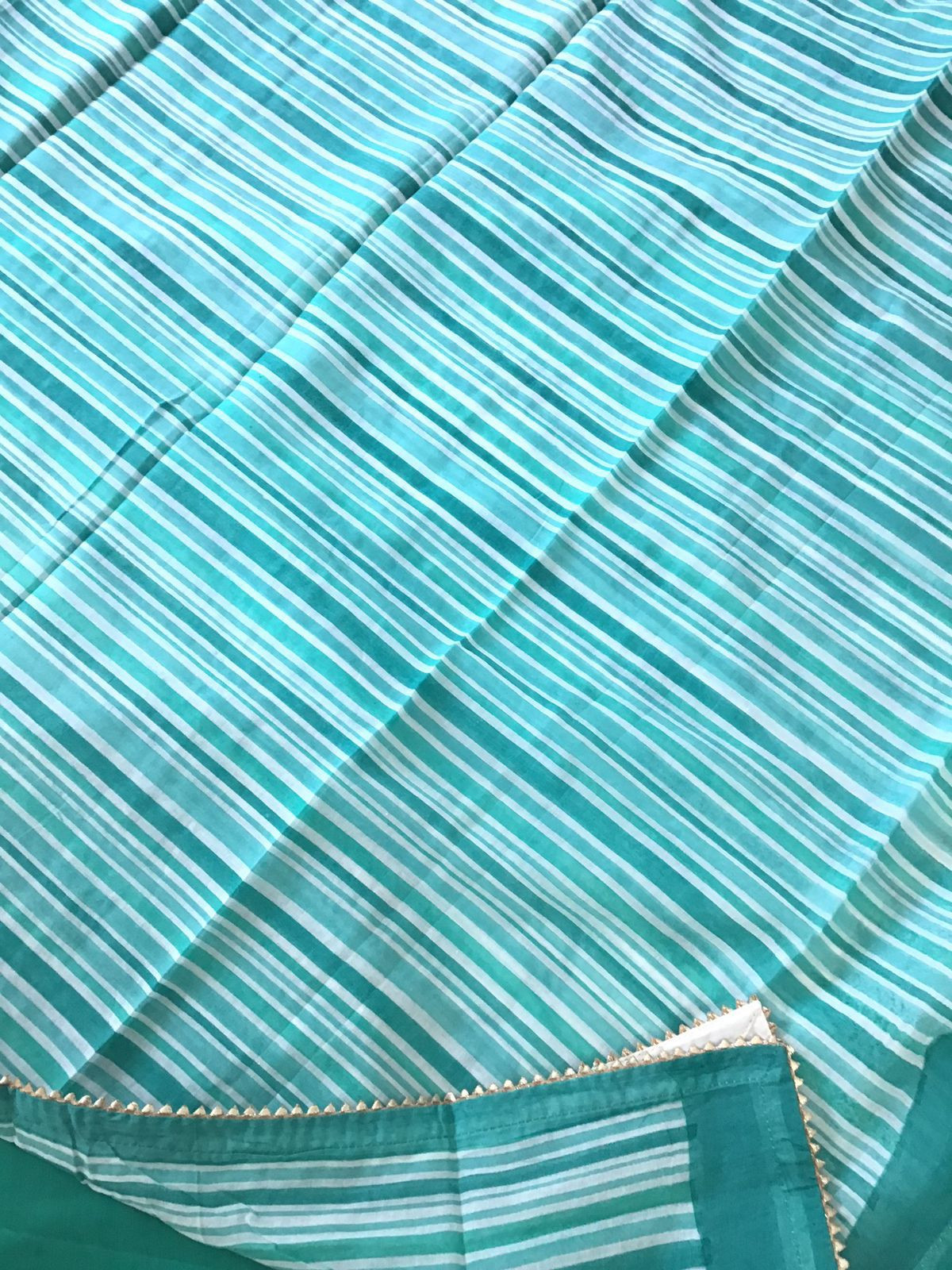 Pure Fine Cotton Printed Suit -White