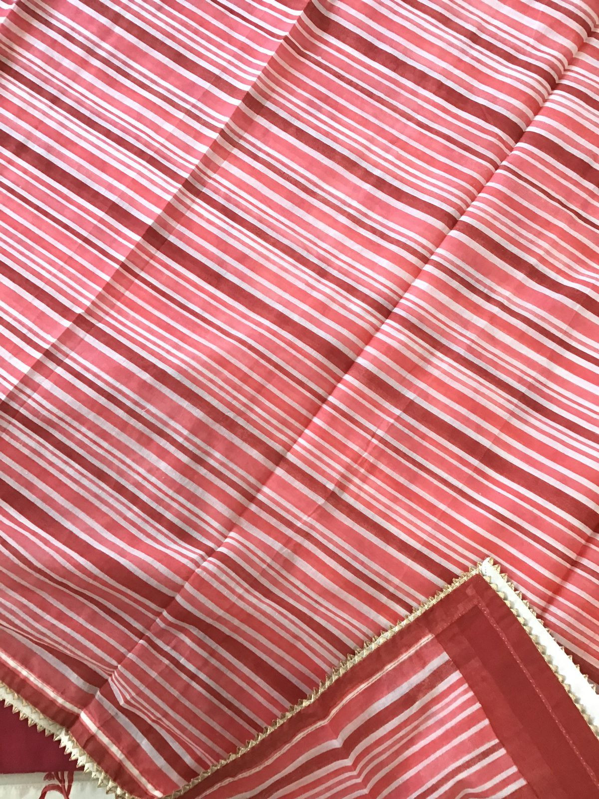 Pure Fine Cotton Printed Suit -White