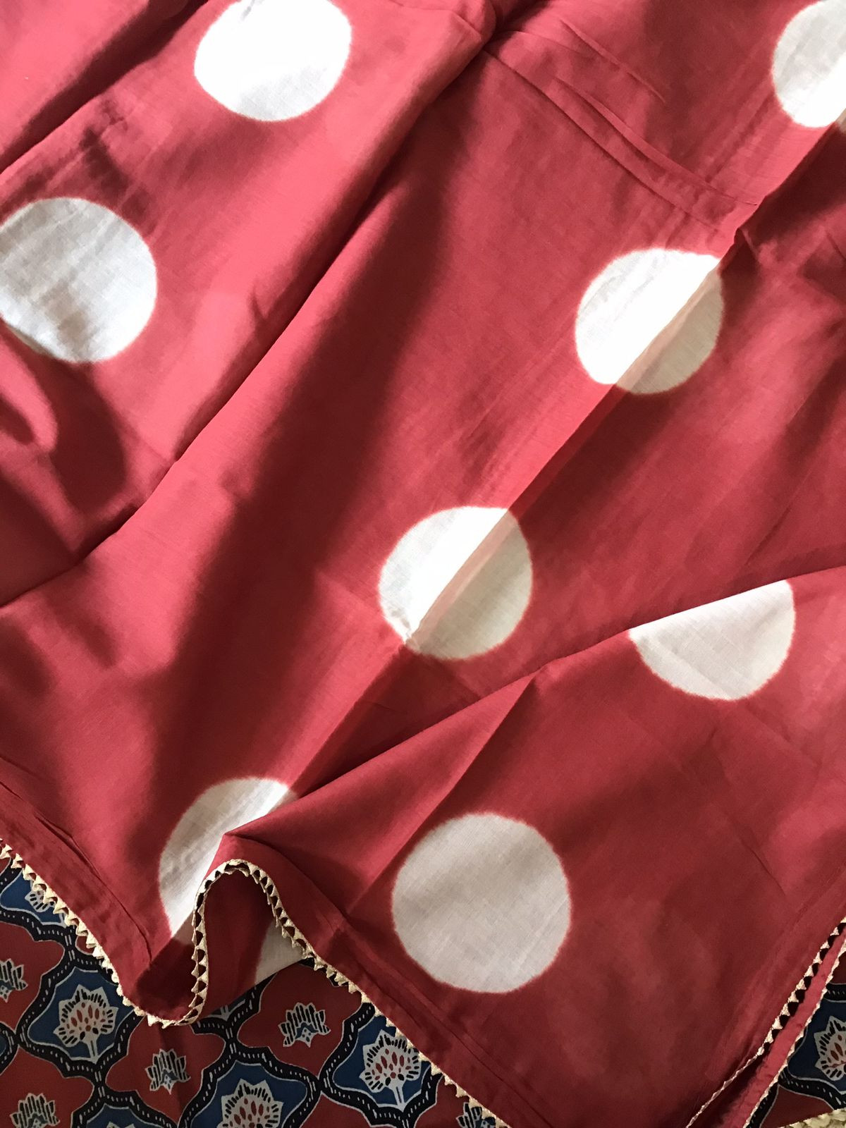 Pure Fine Cotton Printed Suit - Maroon