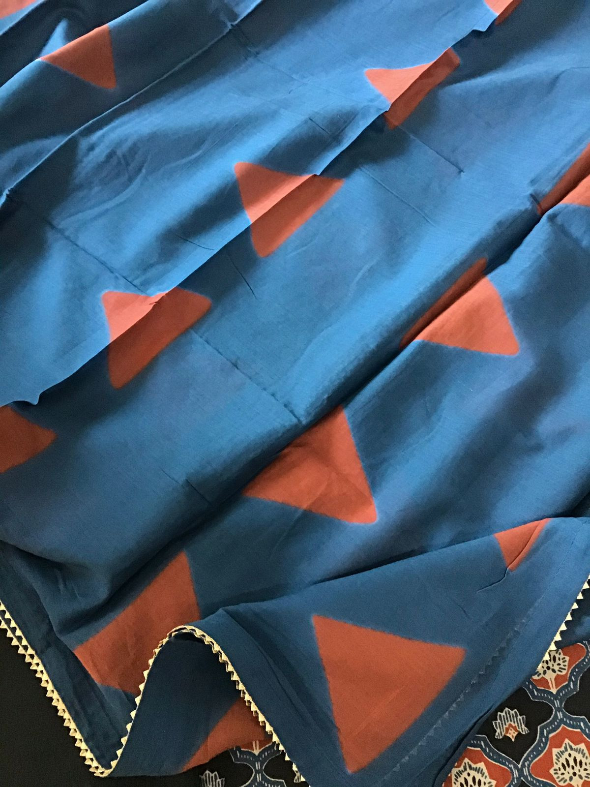 Pure Fine Cotton Printed Suit - Black