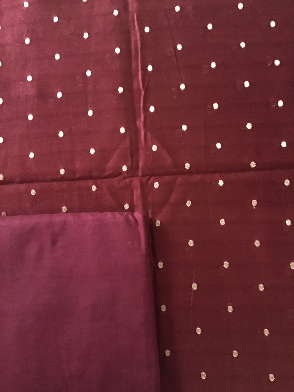 Pure Chanderi Banarasi Weaved Printed Suit - Maroon