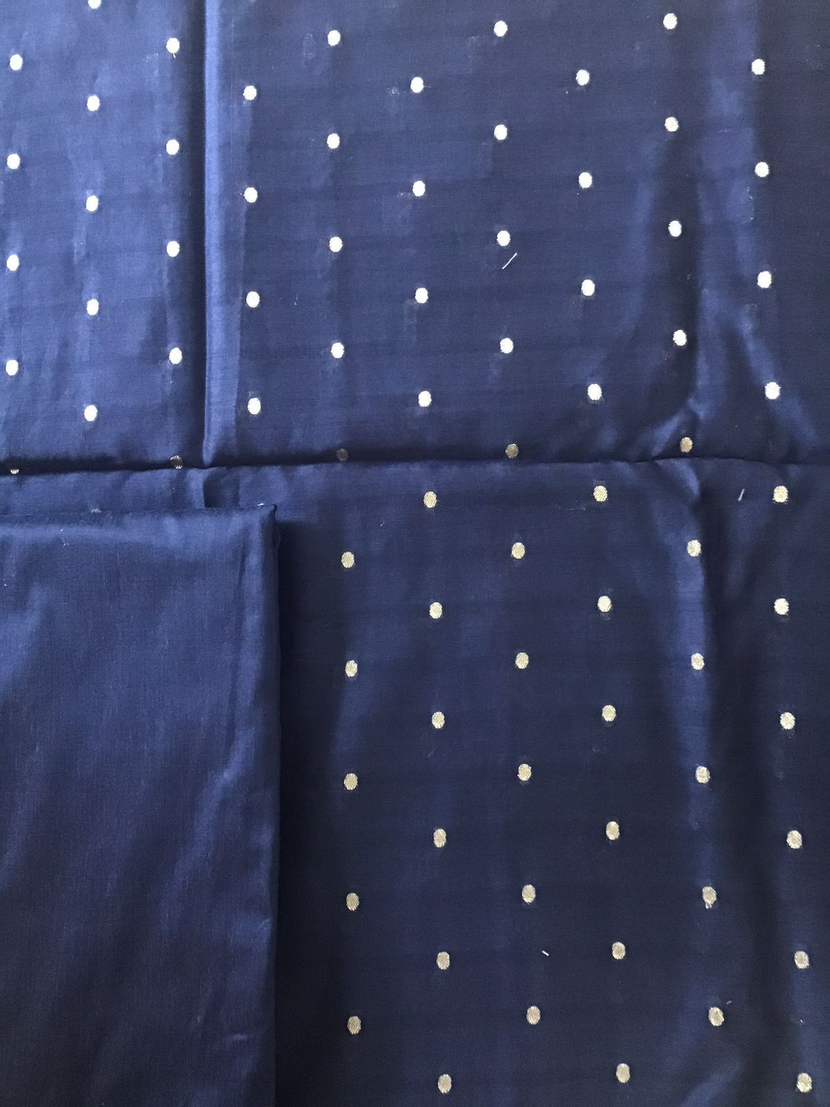 Pure Chanderi Banarasi Weaved Printed Suit - Blue