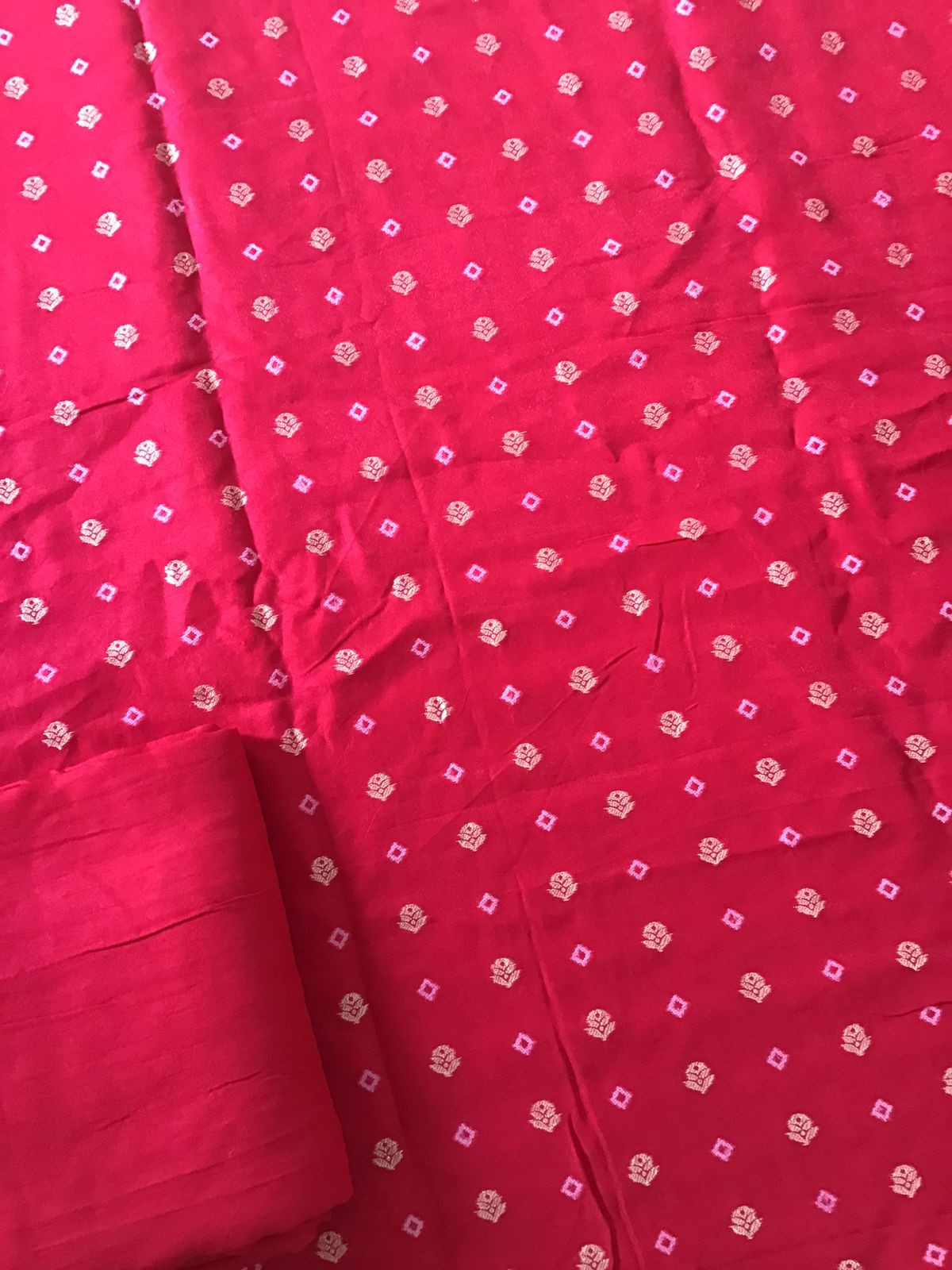 Soft Dola Silk Banarasi Weaved Suit - Pink