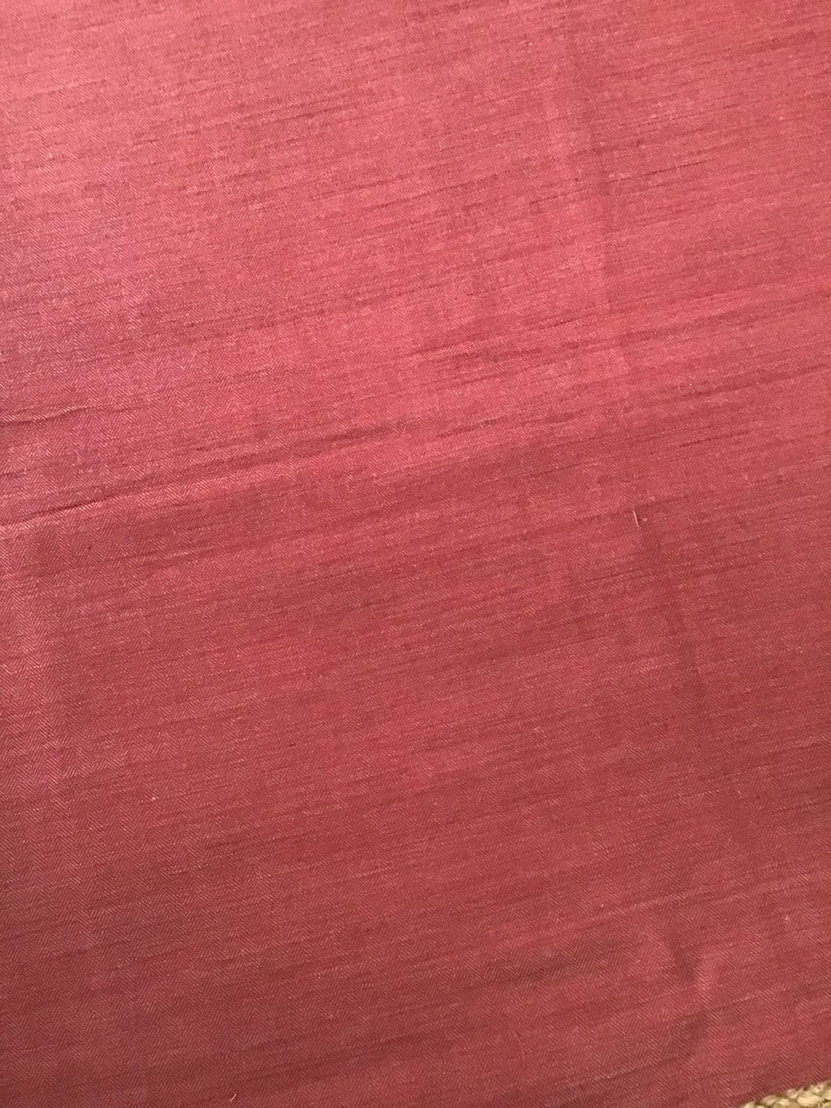 Pure Woollen Basbara Cotton Silk Printed Suit - Brick Red