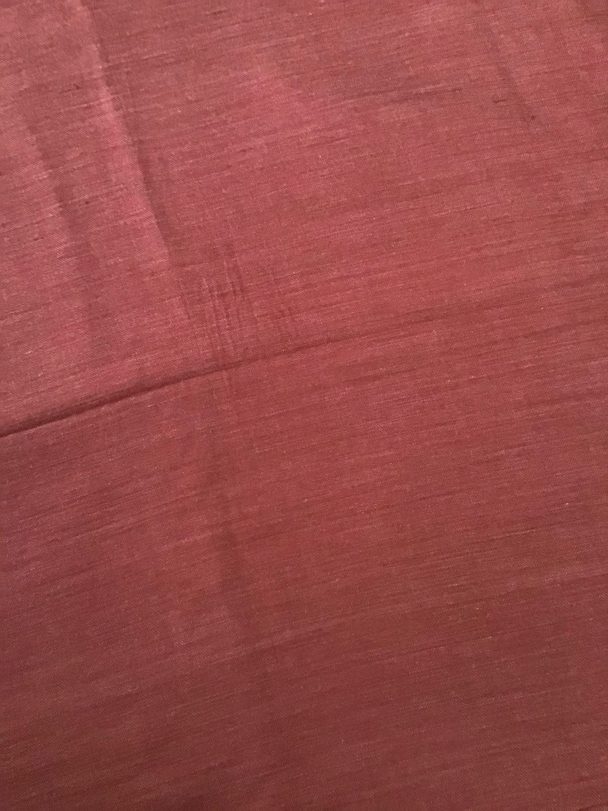 Pure Woollen Basbara Cotton Silk Printed Suit - Brick Red