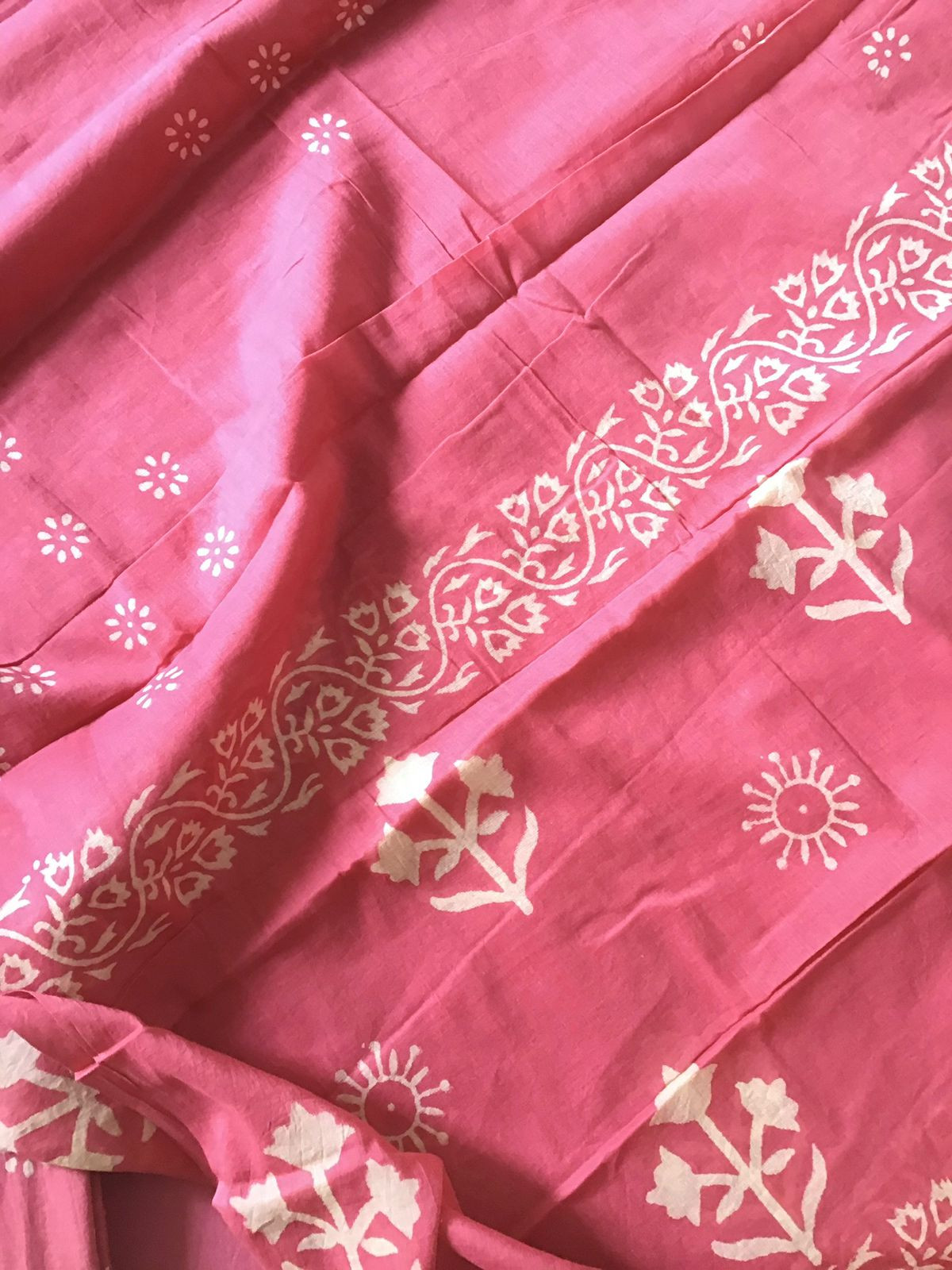 Pure Cotton Printed Embroidered Suit - Pink