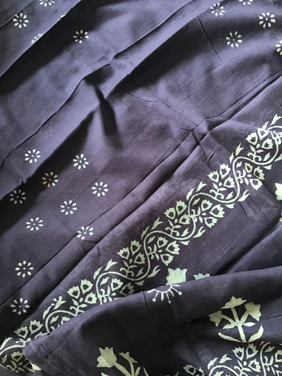 Pure Cotton Printed Embroidered Suit - Dark Mauve