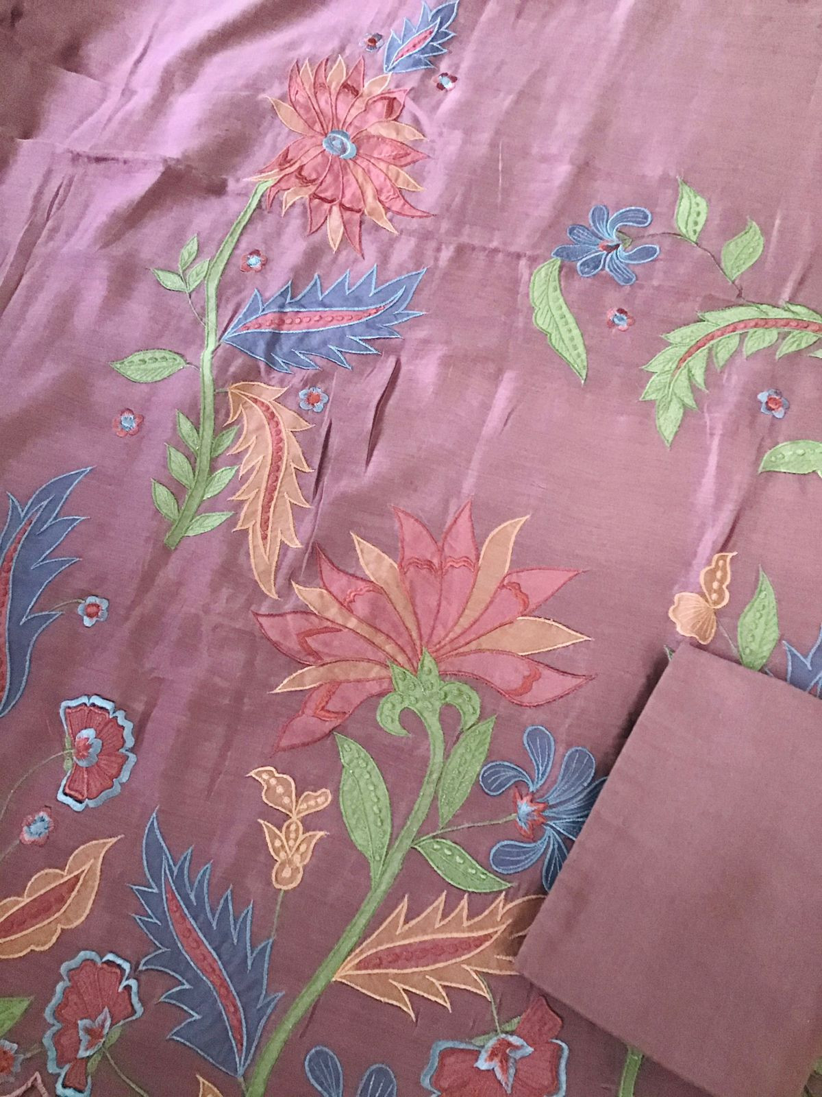 Pure Mul Chanderi Embroidered Suit - Onion Pink