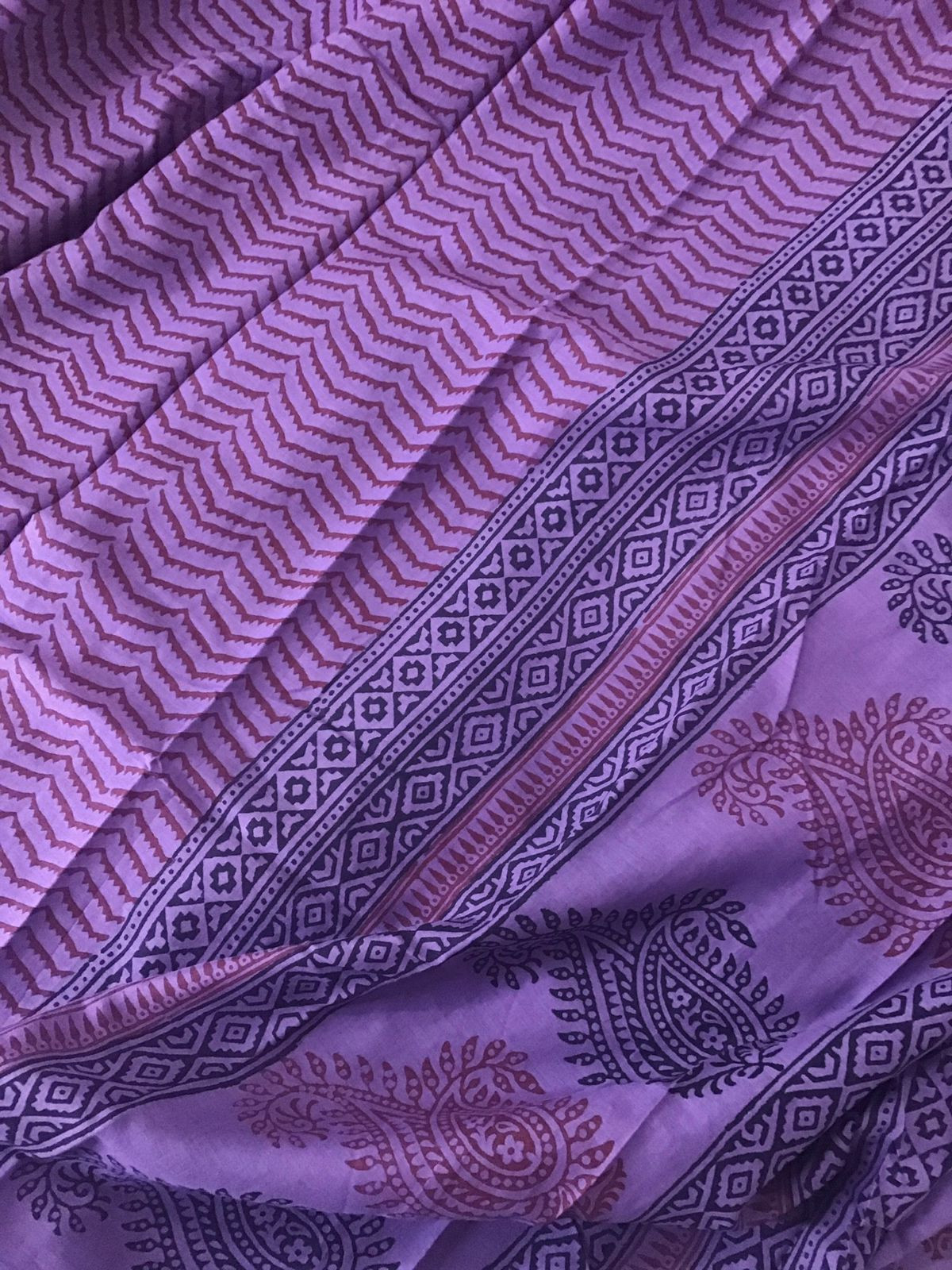 Pure Cotton Bagh Printed Embroidered Suit - Purple