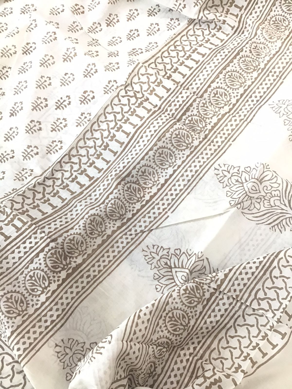 Pure Cotton Bagh Printed Embroidered Suit - Off White