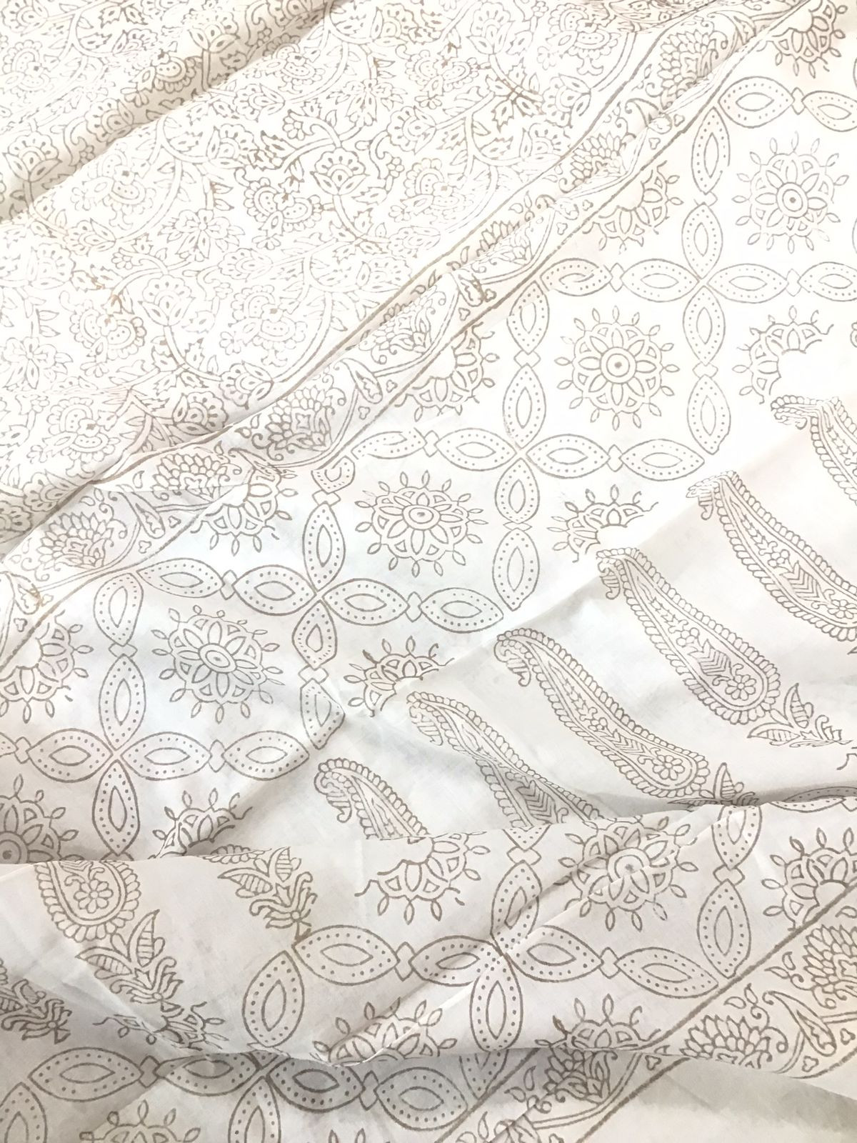 Pure Cotton Bagh Printed Embroidered Suit - Off White