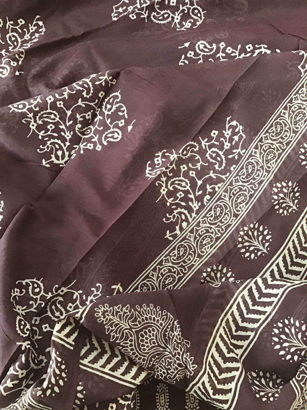Pure Cotton Bagh Printed Embroidered Suit - Brown