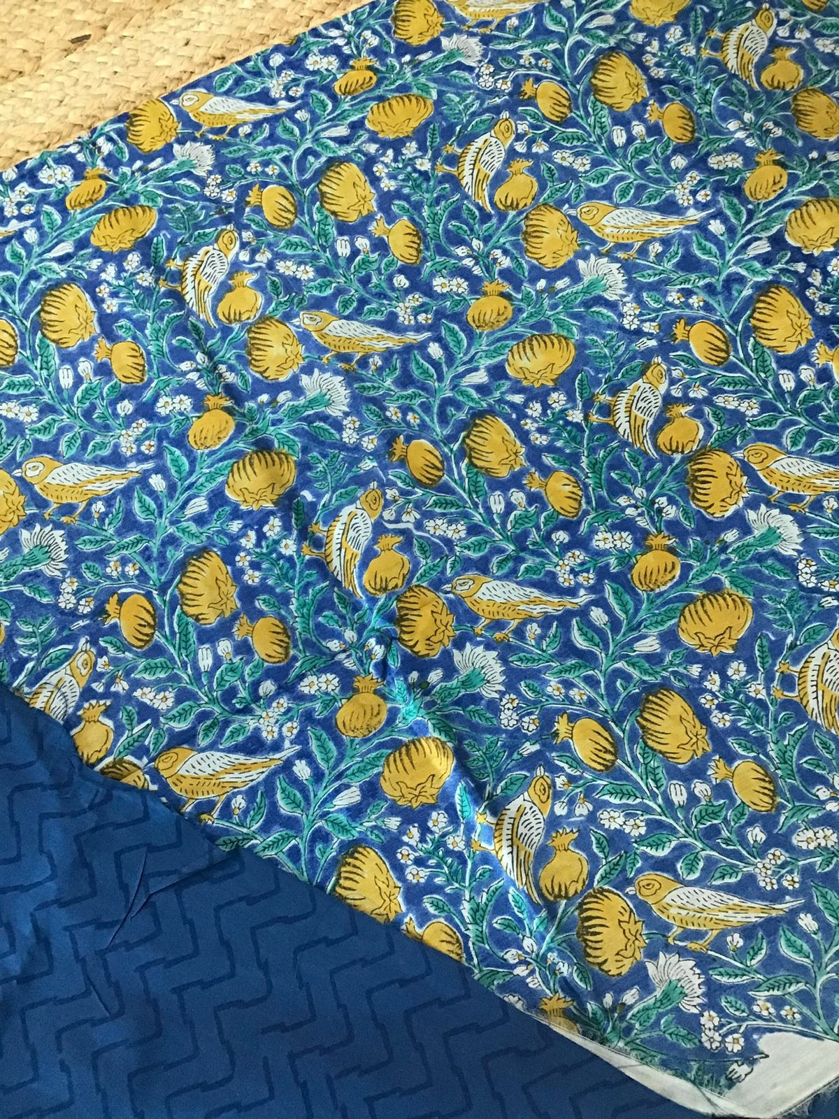 Pure Chanderi Printed Suit - Blue