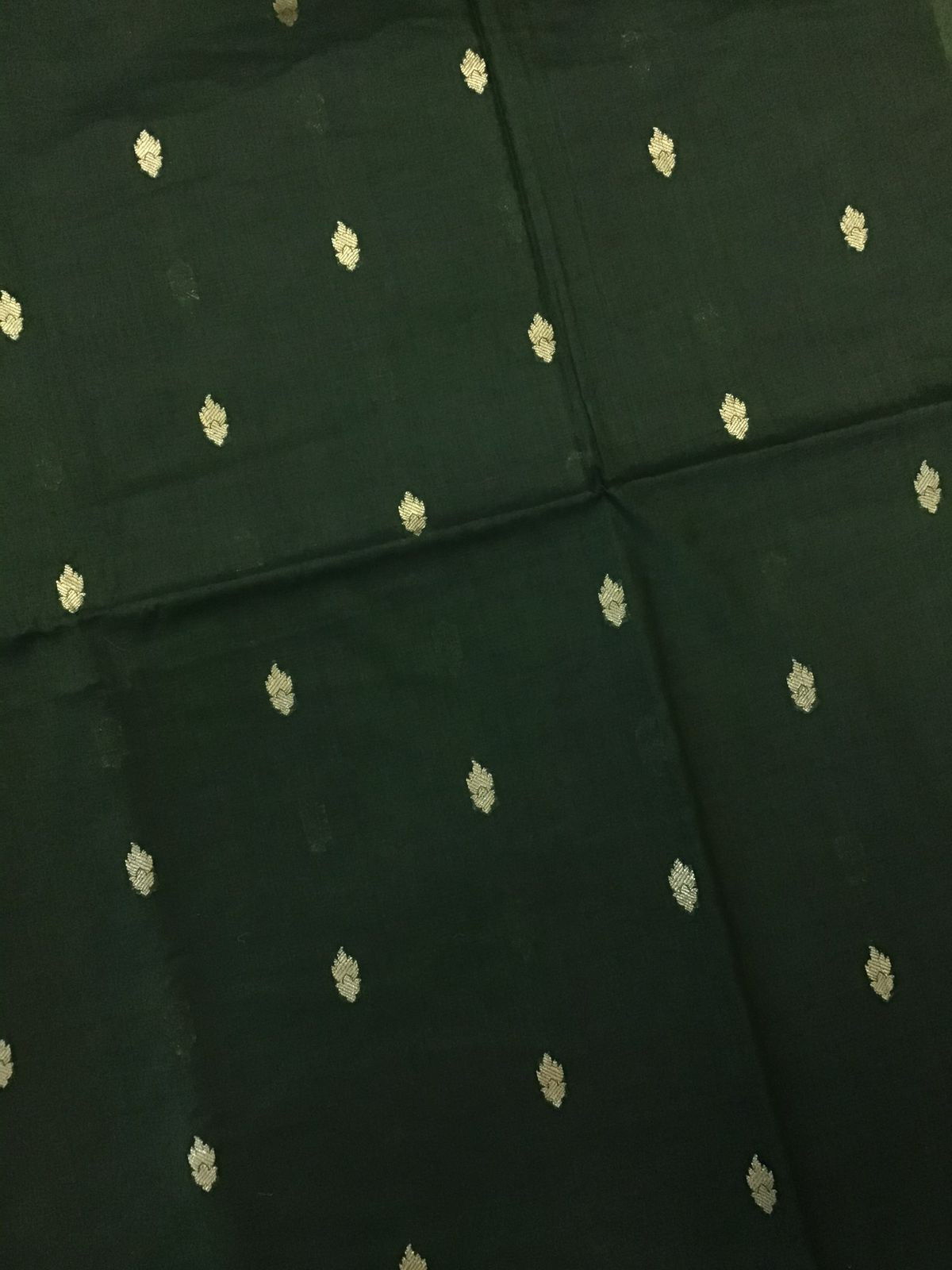 Pure Chanderi Silk Banarasi Weaved Suit - Green