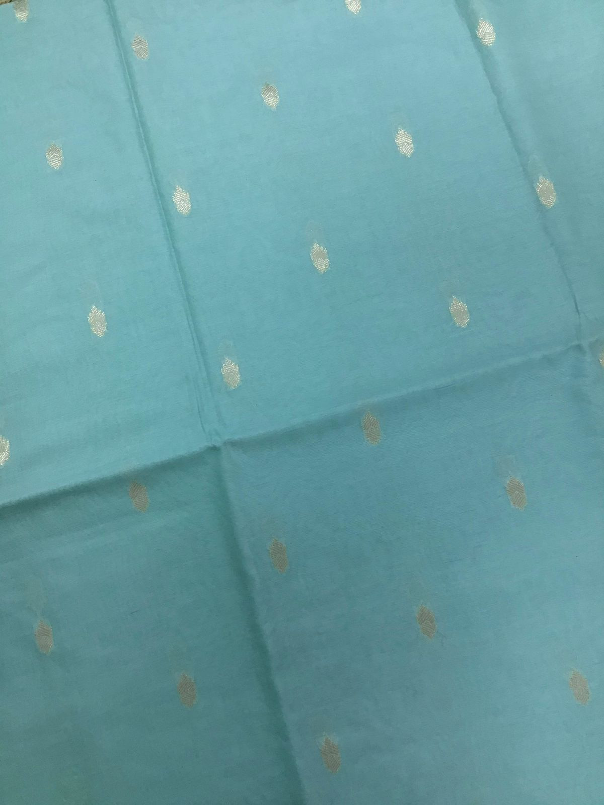 Pure Chanderi Silk Banarasi Weaved Suit - Blue