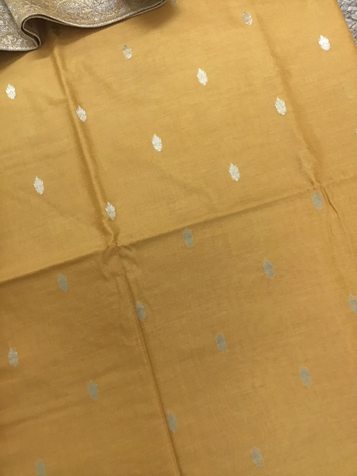 Pure Chanderi Silk Banarasi Weaved Suit - Yellow