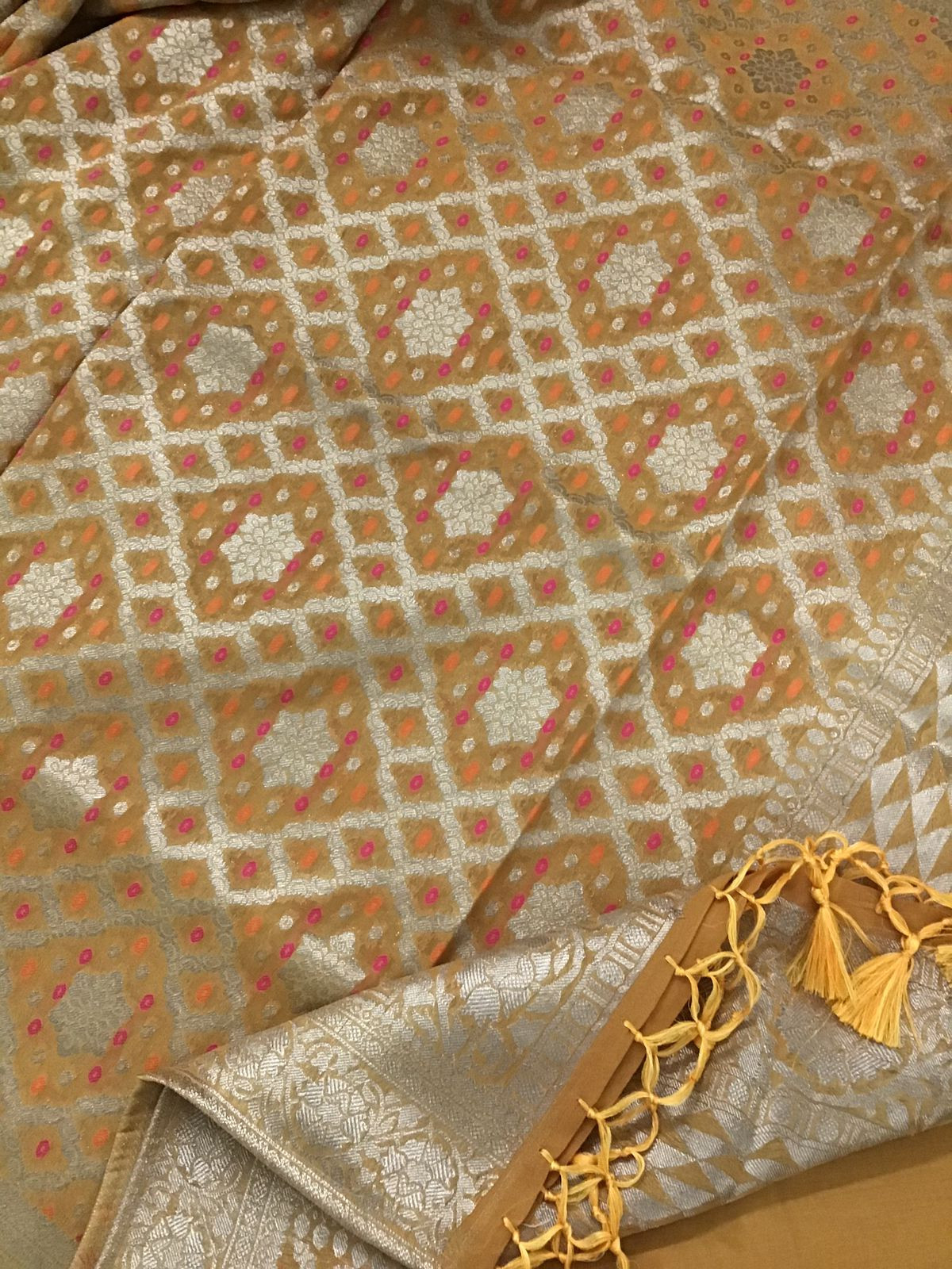 Pure Chanderi Silk Banarasi Weaved Suit - Yellow