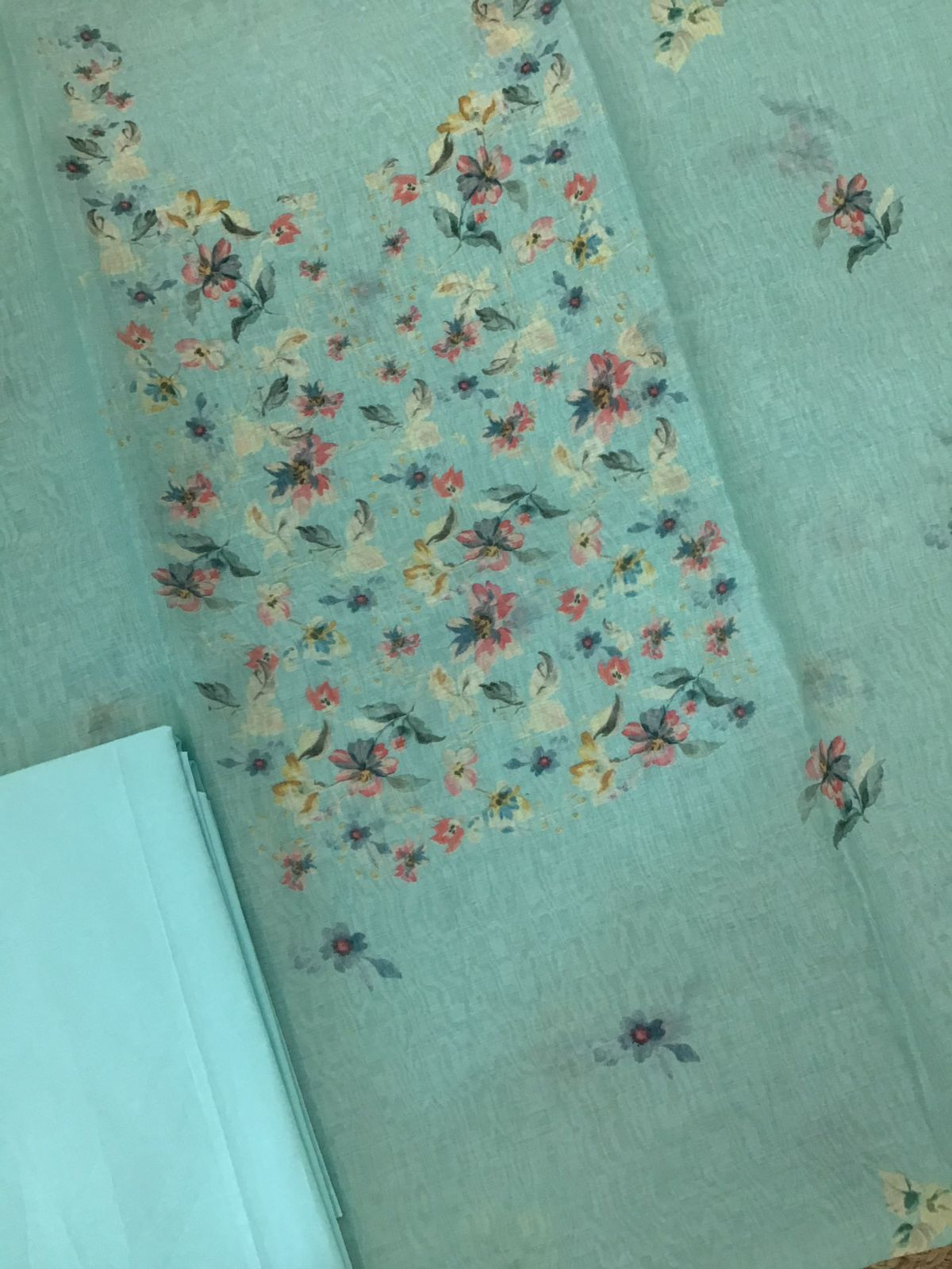 Pure Chanderi Digital Printed Suit - Blue