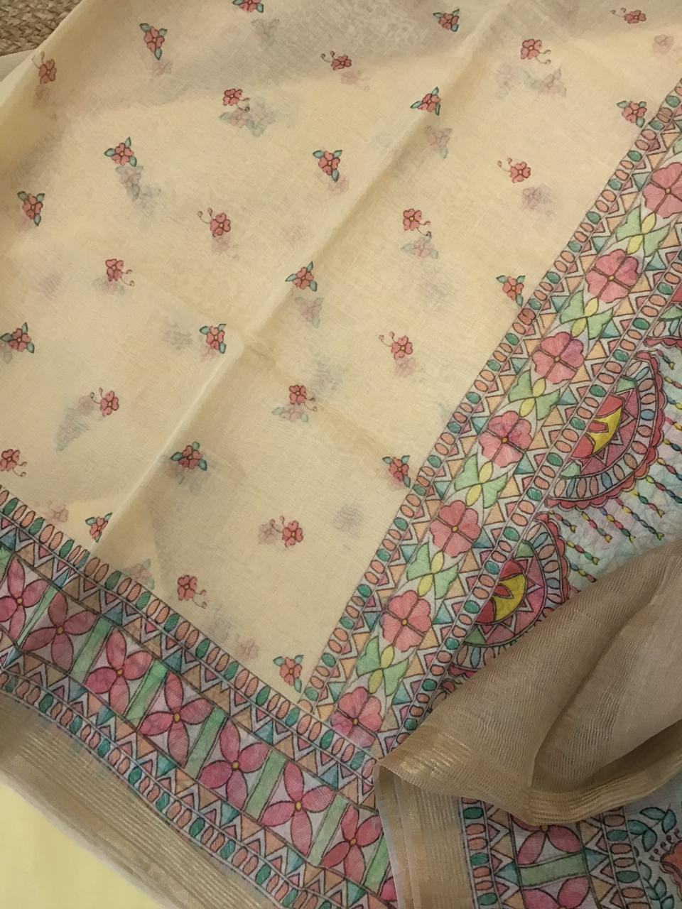 Pure Chanderi Digital Printed Suit - Yellow