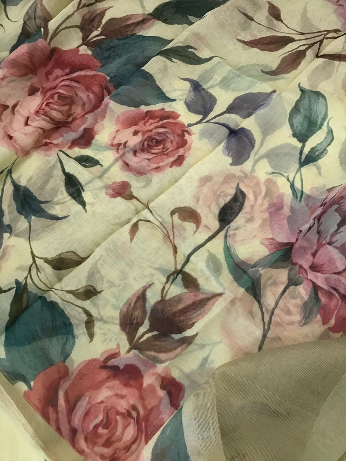 Pure Chanderi Digital Printed Suit - Yellow