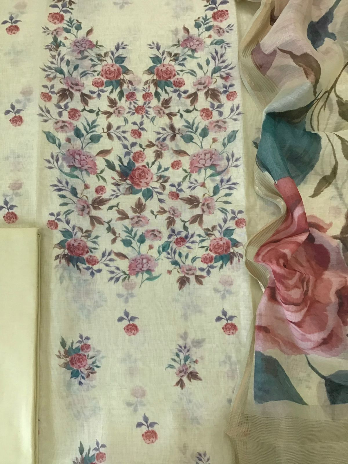 Pure Chanderi Digital Printed Suit - Yellow