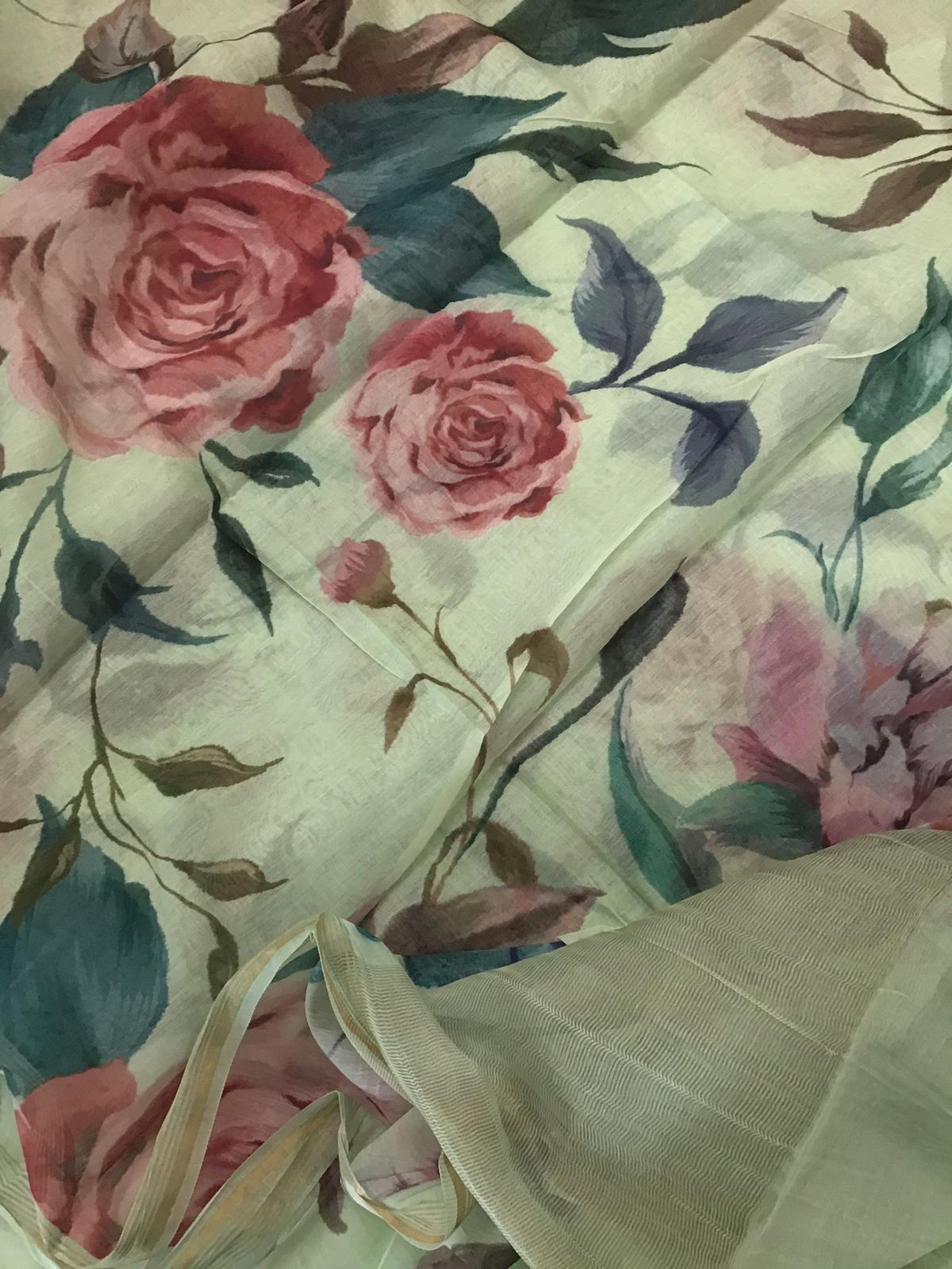 Pure Chanderi Digital Printed Suit - Green