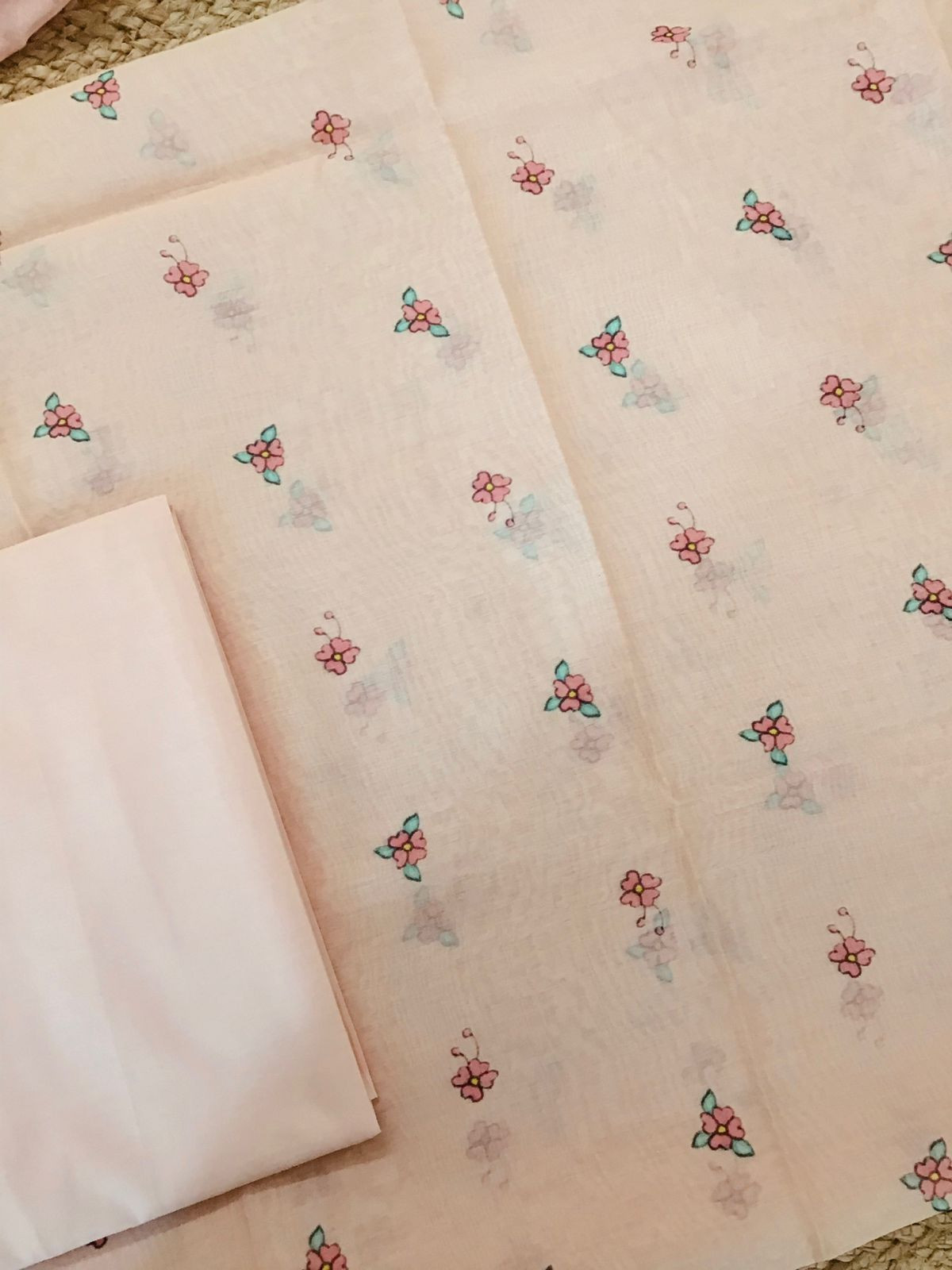 Pure Chanderi Digital Printed Suit - Peach