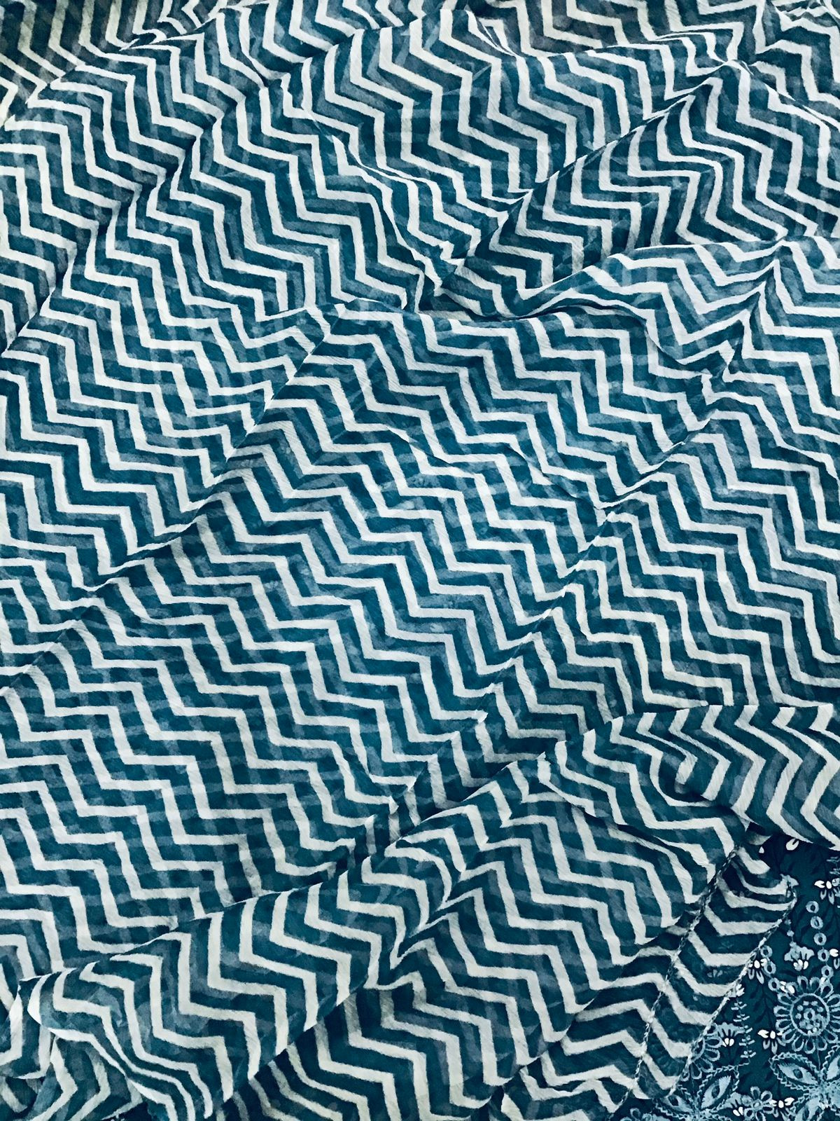 Pure Jaam Cotton Printed Embroidered Suit - Blue