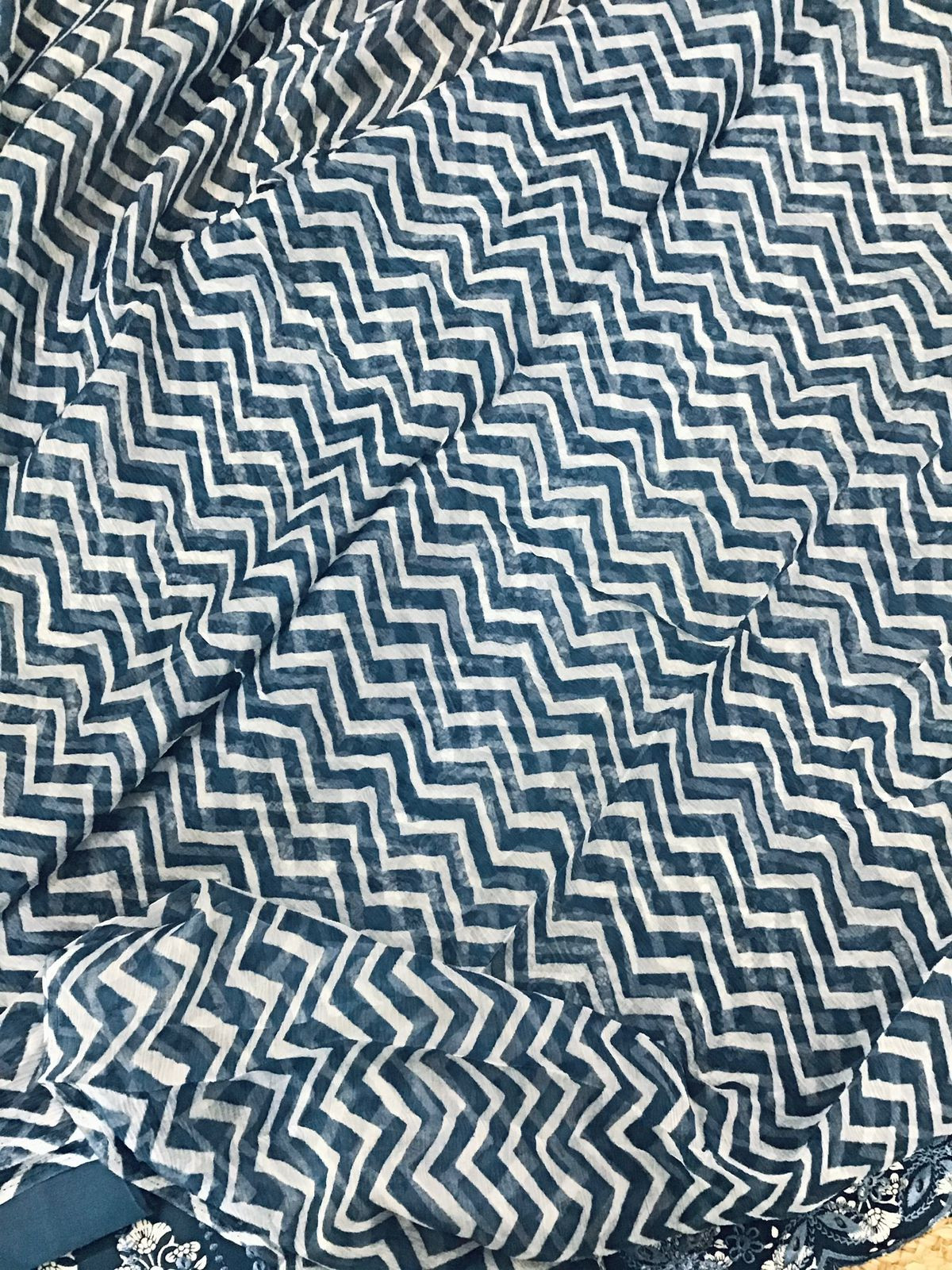 Pure Jaam Cotton Printed Embroidered Suit - Blue