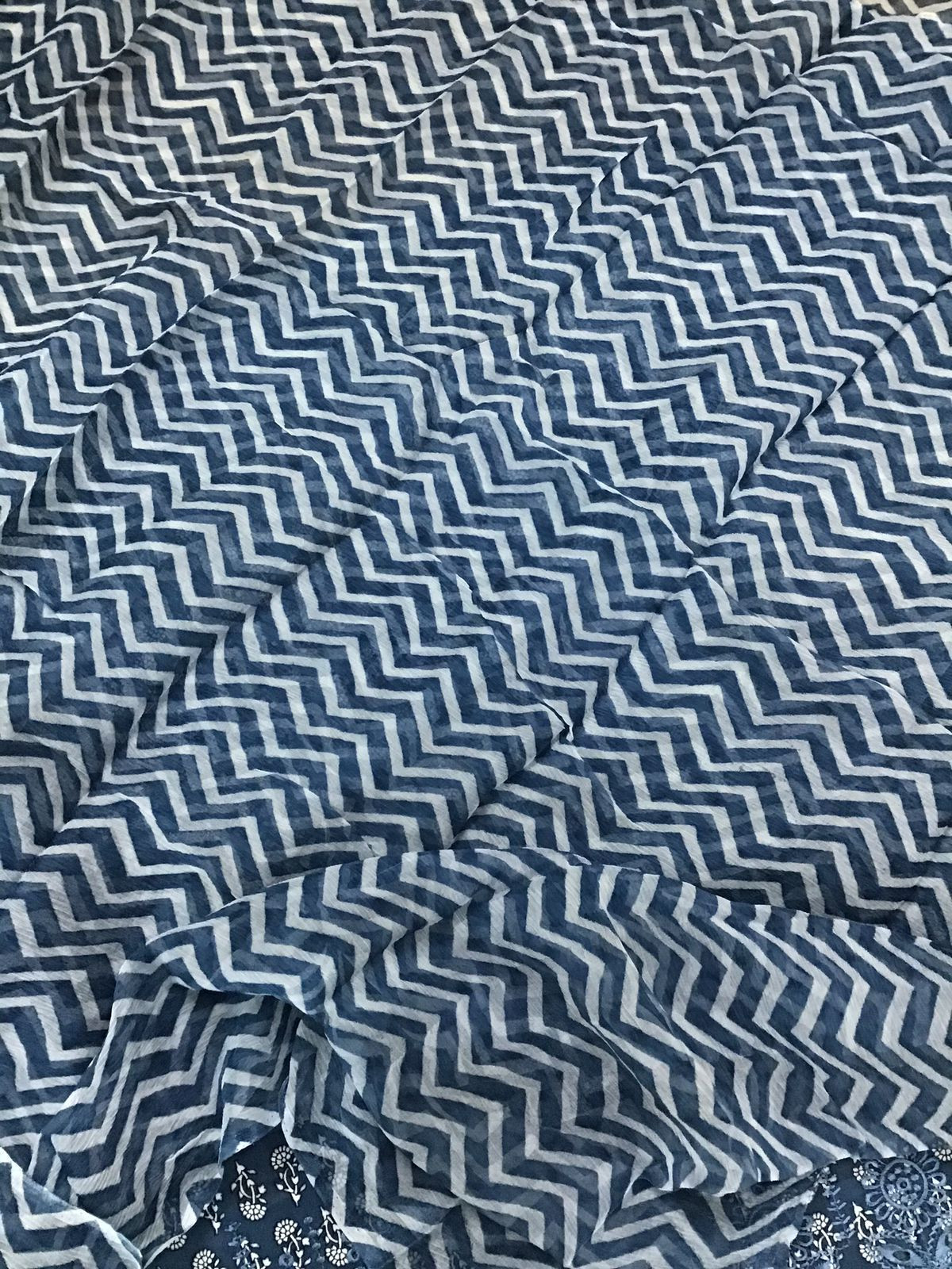 Pure Jaam Cotton Printed Embroidered Suit - Blue