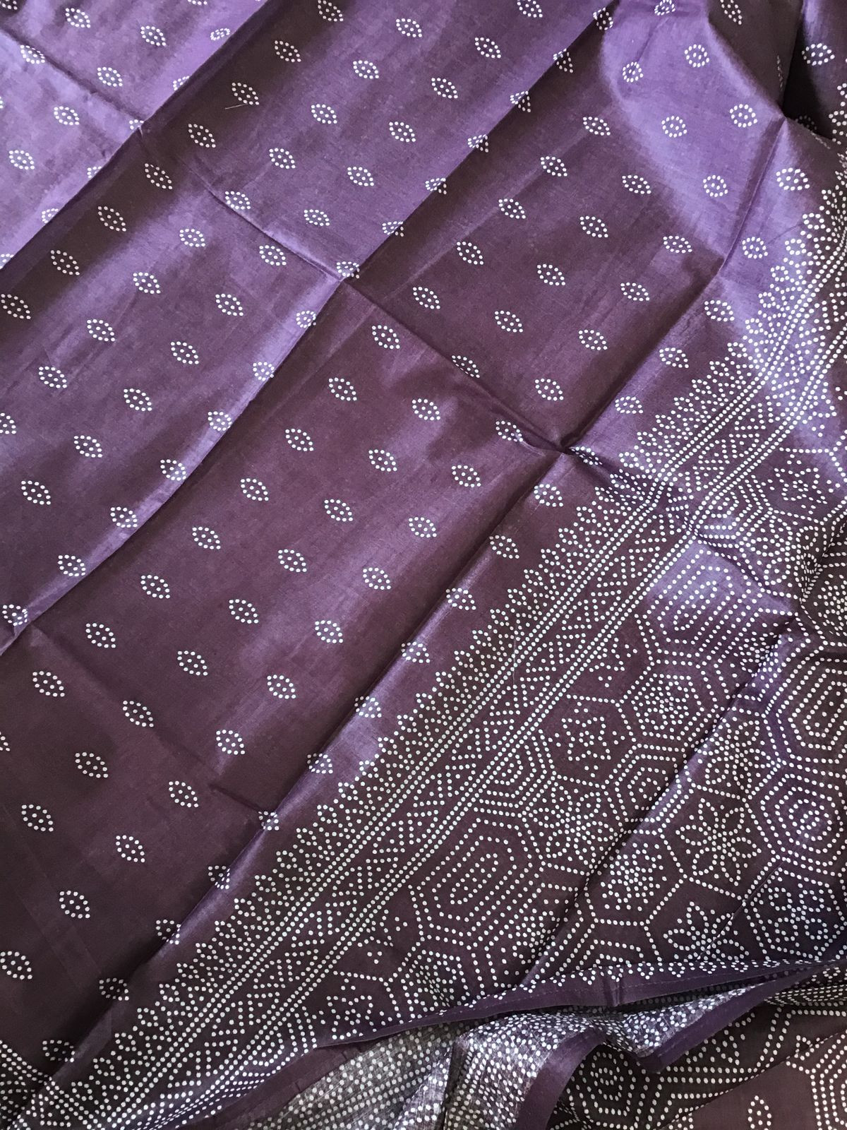 Pure Cotton Printed Embroidered Suit - Purple