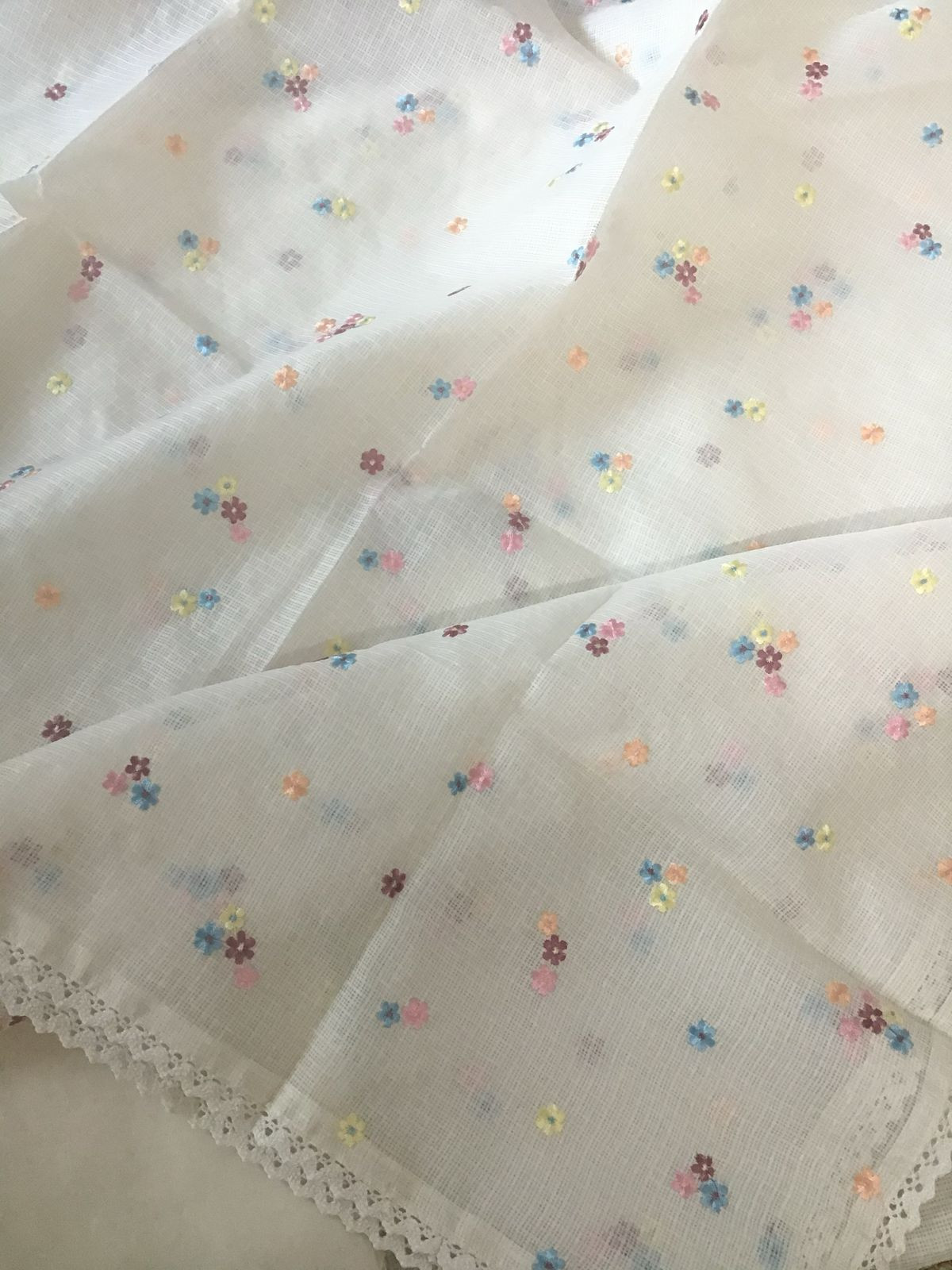 Soft Kota Silk Embroidered Suit - Cream