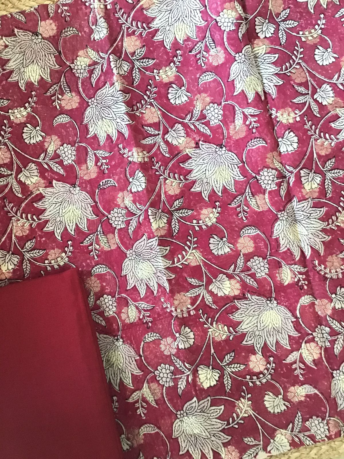 Pure Chanderi Printed Banarasi Weaved Suit - Pink