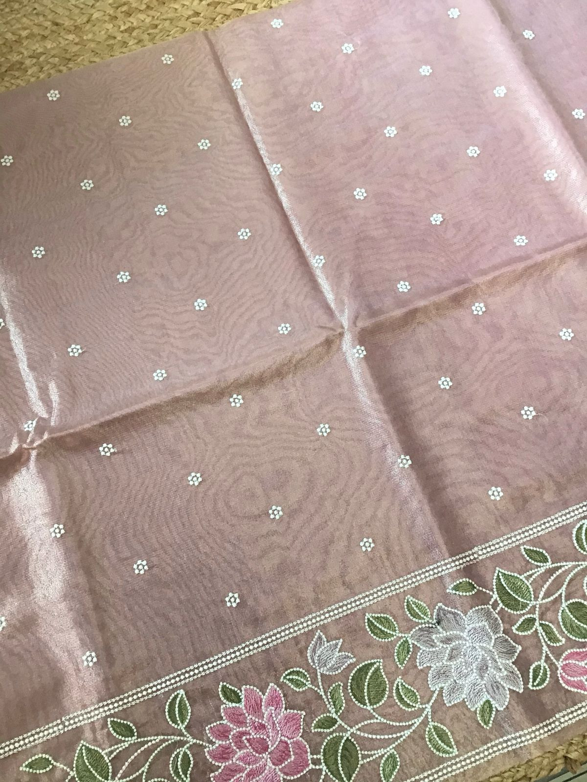 Soft Fine Tissue Organza Embroidered Suit - Lilac