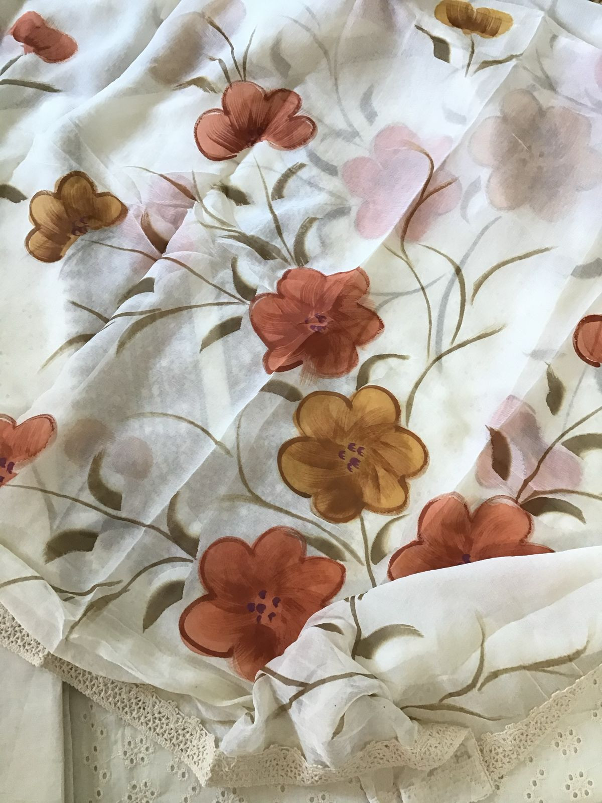 Pure Cotton Cutwork Embroidered Suit - Cream