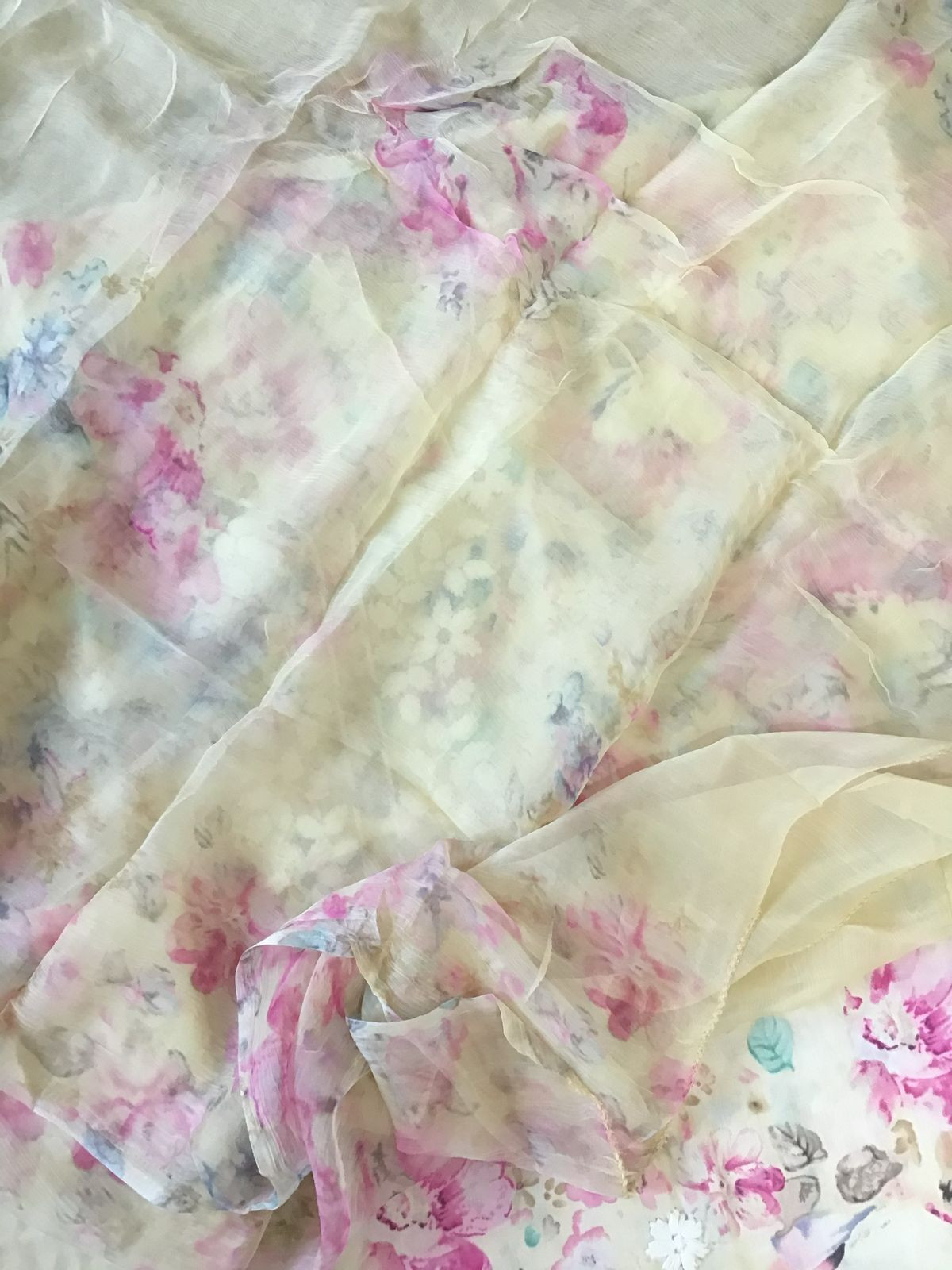 Pure Jaam Cotton Printed Embroidered Suit - Yellow