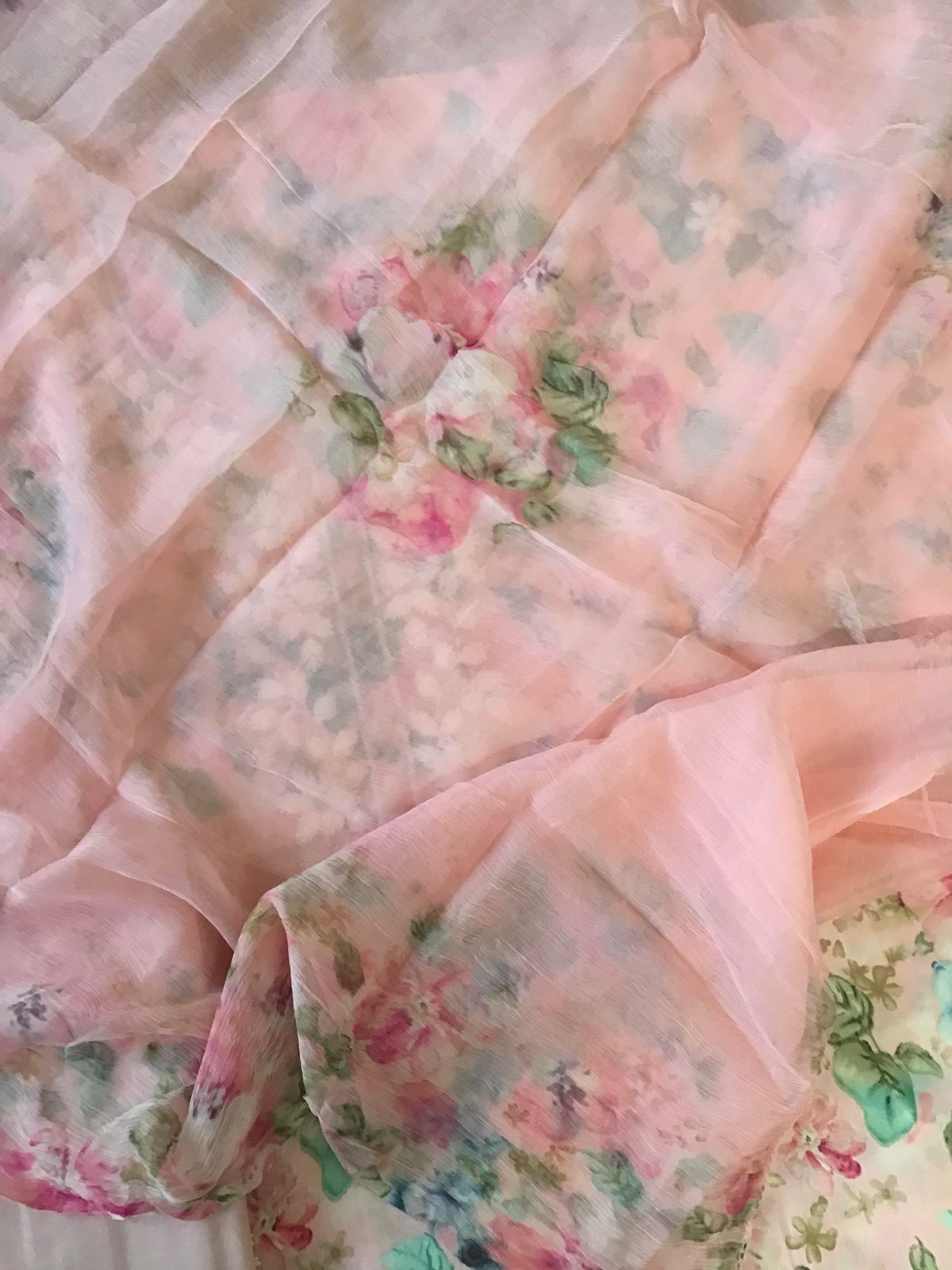 Pure Jaam Cotton Printed Embroidered Suit - Peach