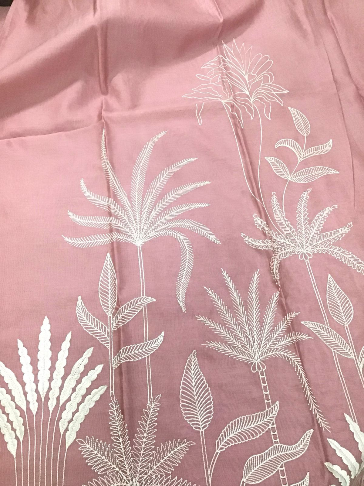 Pure Chanderi Embroidered Suit - Pink