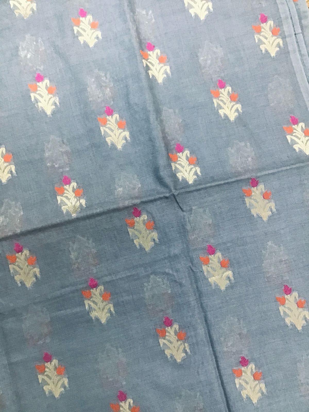 Soft Chanderi Banarasi Weaved Suit - Grey