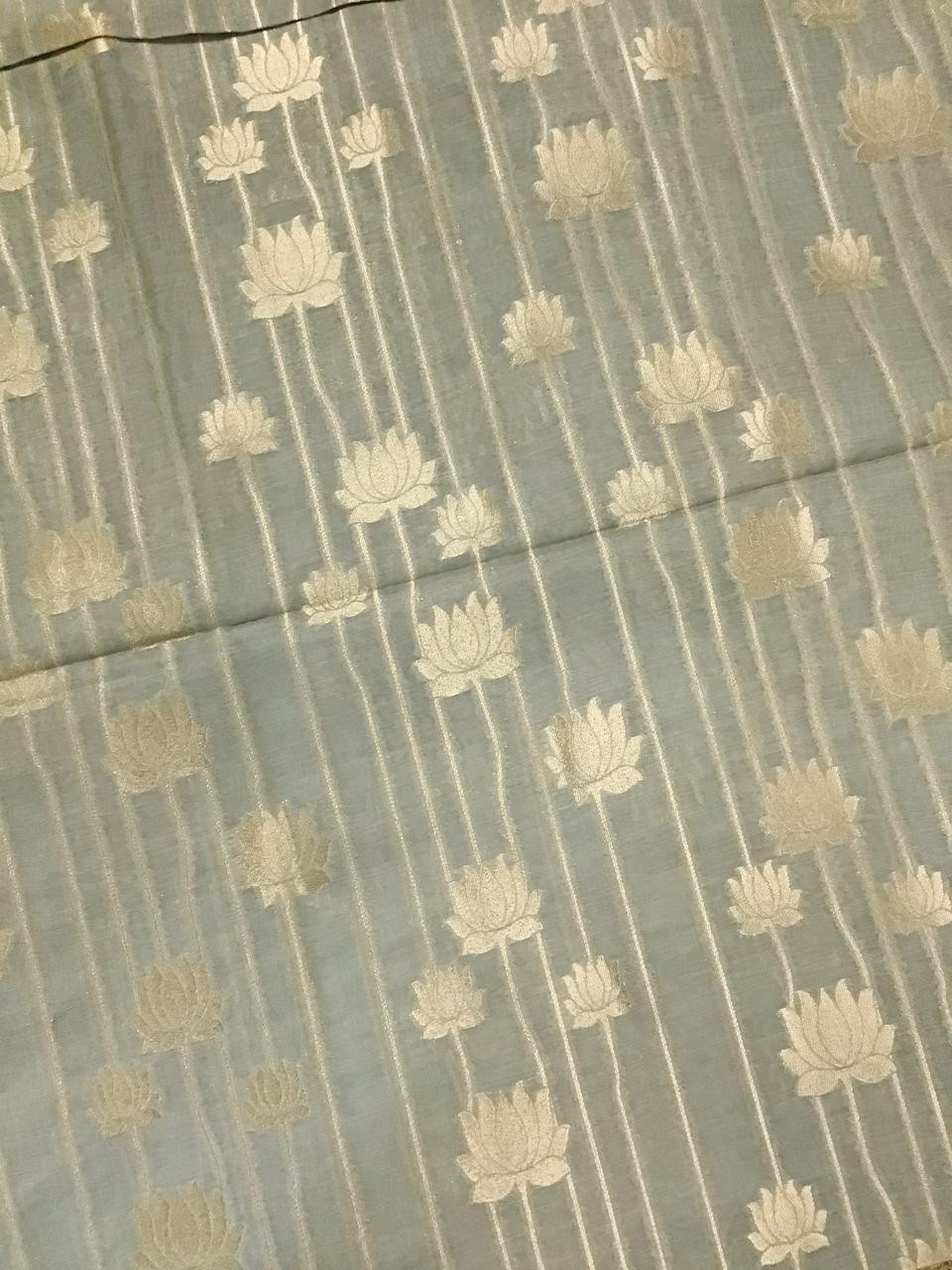 Soft Chanderi Banarasi Weaved Suit - Beige