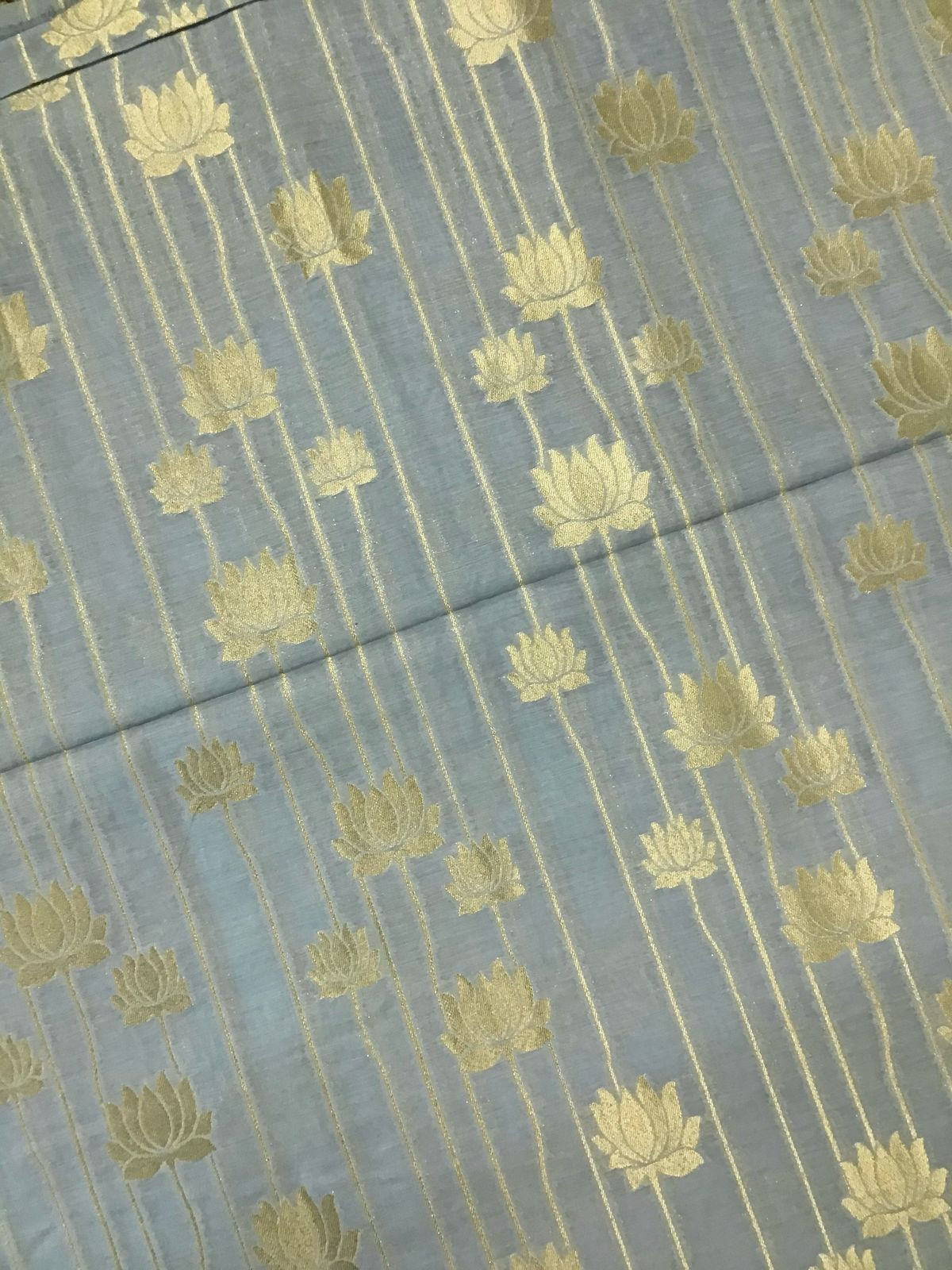 Soft Chanderi Banarasi Weaved Suit - Grey