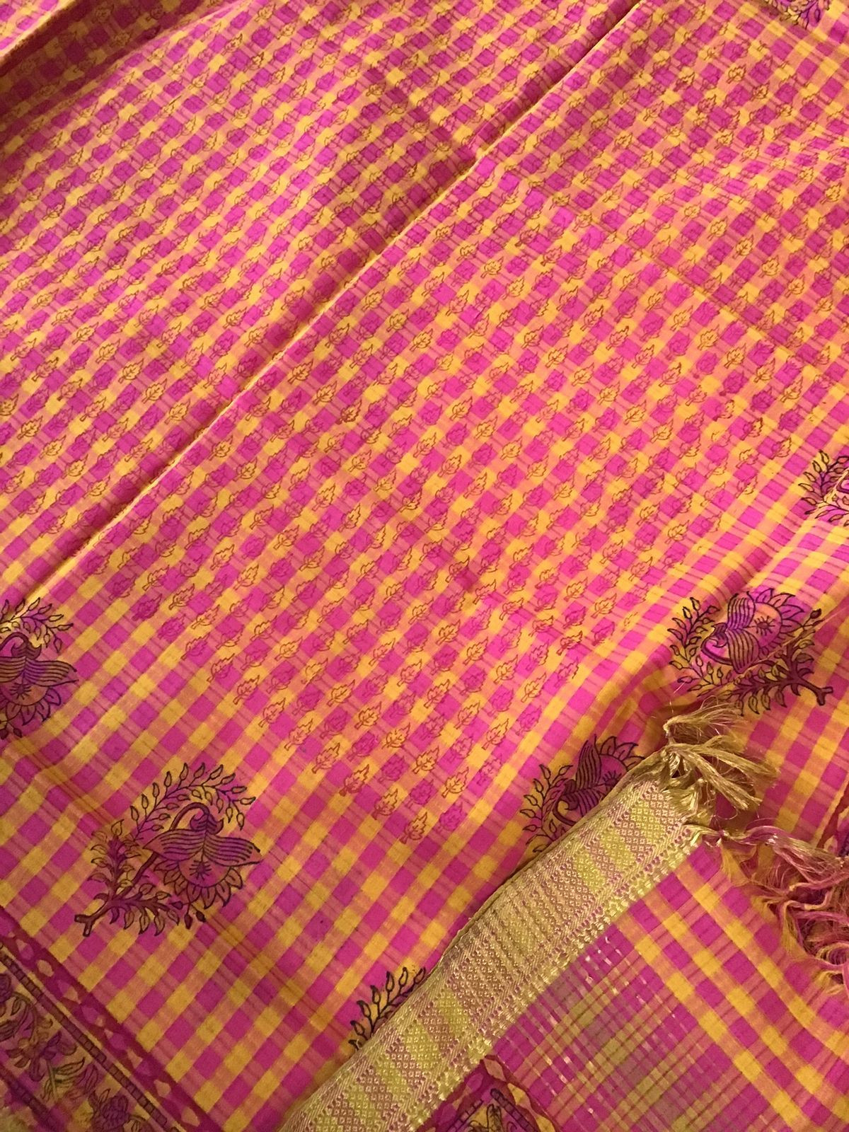 Pure Cotton Self Embroidered Printed Suit - Off White